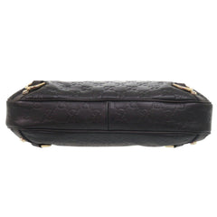 Like new Gucci Abbey Guccissima 13078 one-shoulder bag in black leather. 0282 GUCCI — Like New