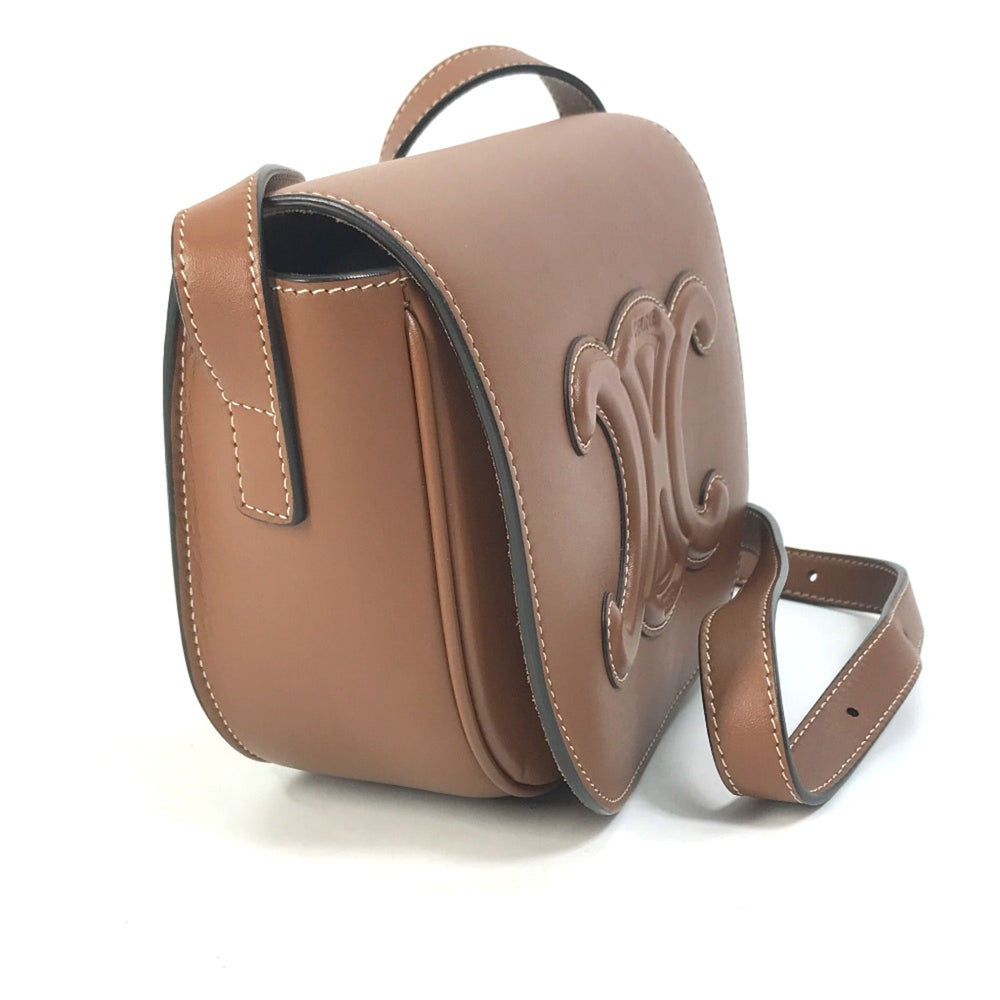 CELINE 198263DU3 Crossbody Pochette Bag Shoulder Bag Tan Brown — Like New