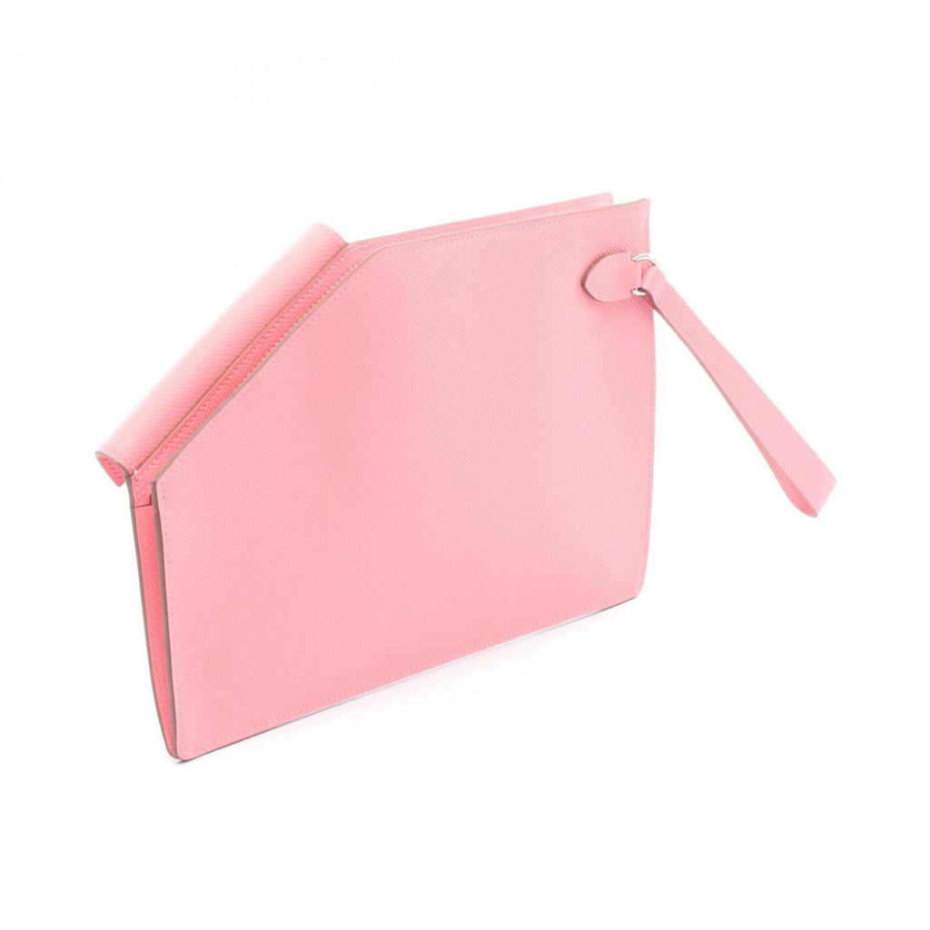 Hermes Hermès Kelly Pocket To-Go Second Bag/Clutch Bag, Leather Epsom Leather, Women's, Pink