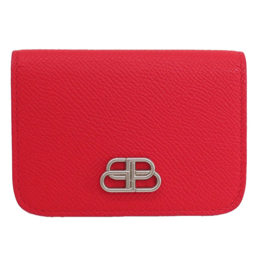 Balenciaga 601387 BB Compact Bi-fold Wallet Leather Women's BALENCIAGA
