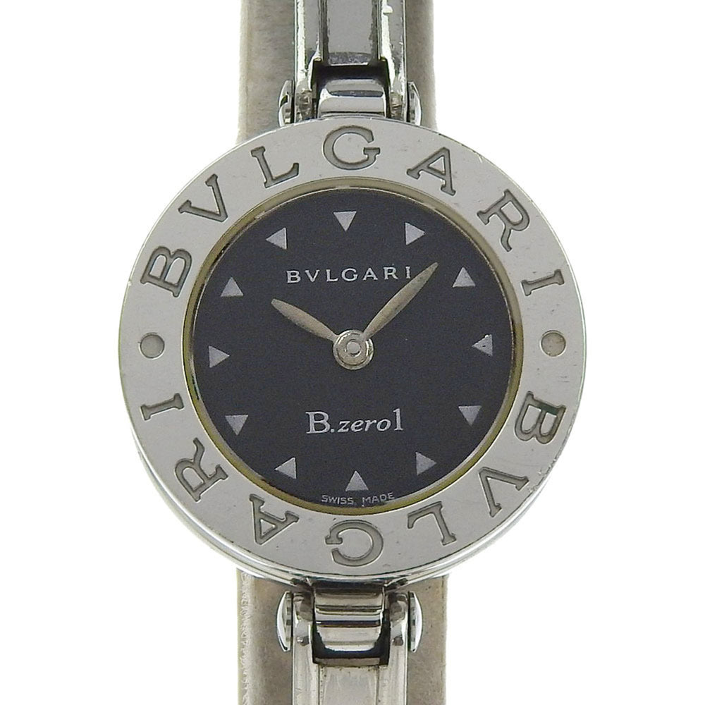 BVLGARI Bzero1 Watch, BZ22SS, Stainless Steel, Quartz Movement, Analog Display, Black Dial, Women's — Good