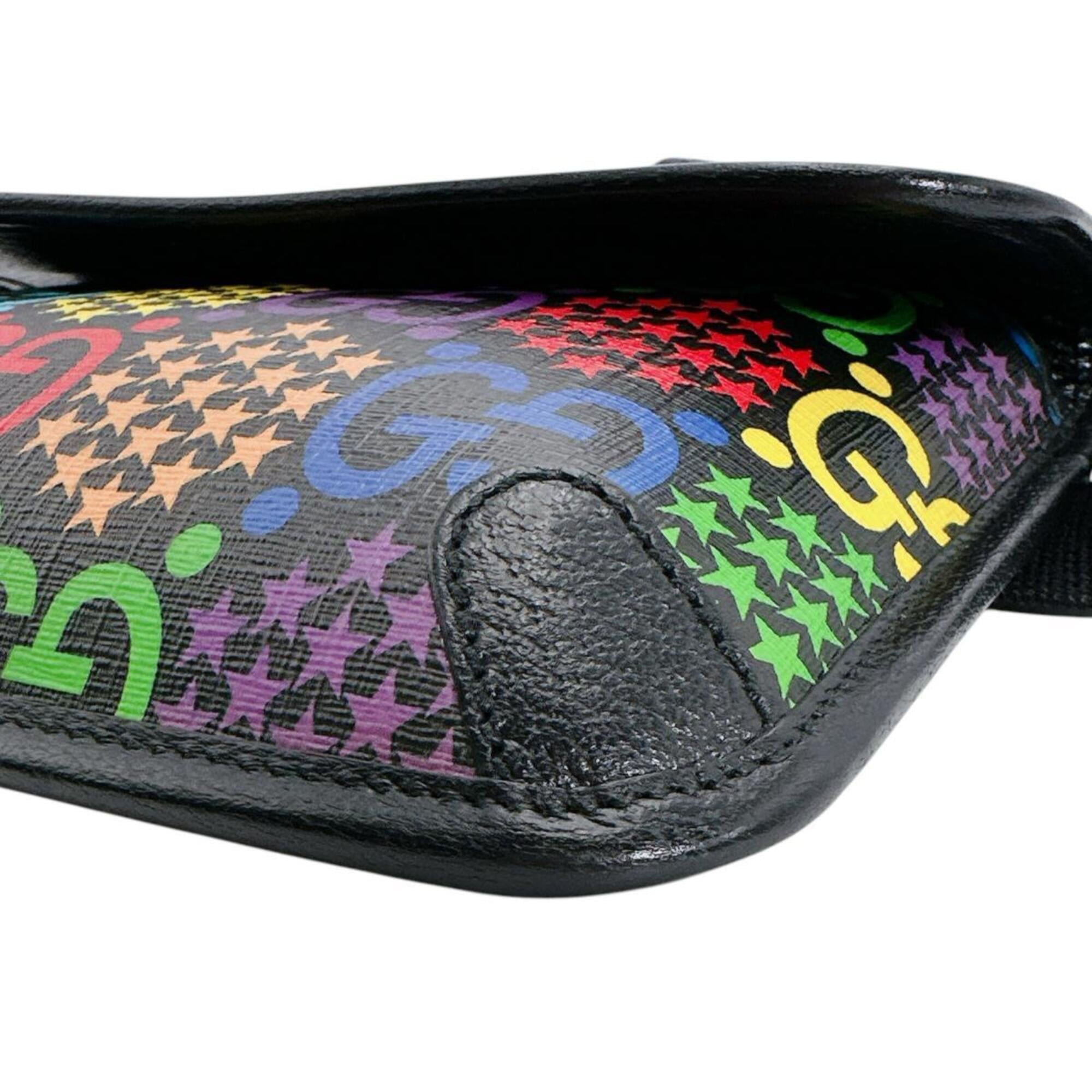 Gucci GUCCI Waist Bag Body GG Psychedelic Leather 598113 Black x Multicolor — Like New