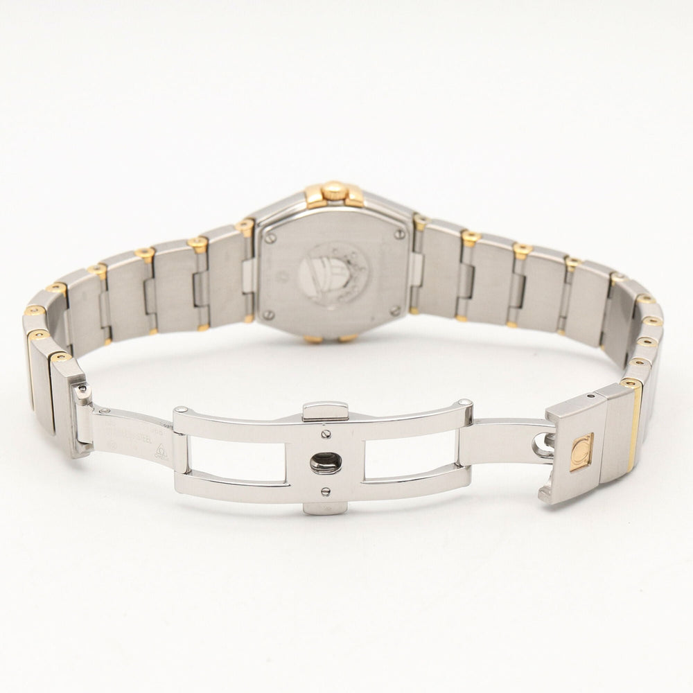 Omega Constellation 12-Diamond Watch, 18K Yellow Gold Stainless Steel, Diamond, Ladies', Pink Tone, Mother-of-Pearl, 123.20.24.60.57.004 — Very Good