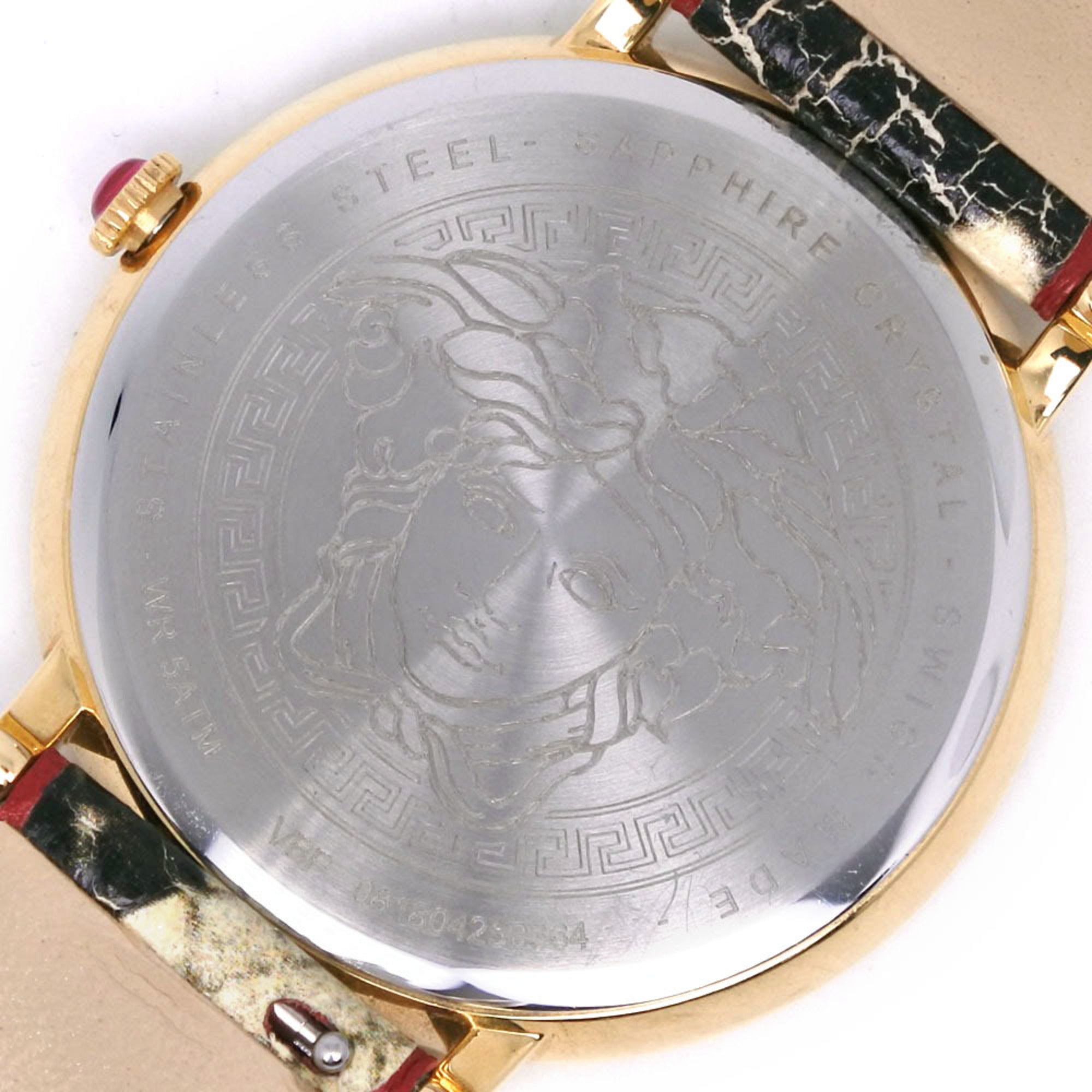 Versace VERSACE LOVE Watch Stainless Steel x Leather Quartz Analog Display White Dial Women's S111824339 — Good
