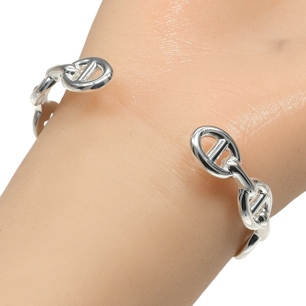 Hermes Chaine d'Ancre Anchene ST Bracelet, Sterling Silver 925, Made in Italy, 21AB299510, Approx. 18.1g, Unisex — Like New