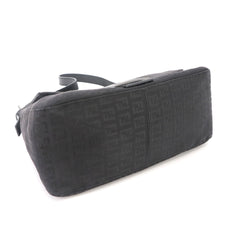 Fendi Zucchino Mamma Baguette Shoulder Handbag, Canvas, Black, 8BR001, Gunmetal Hardware — Like New