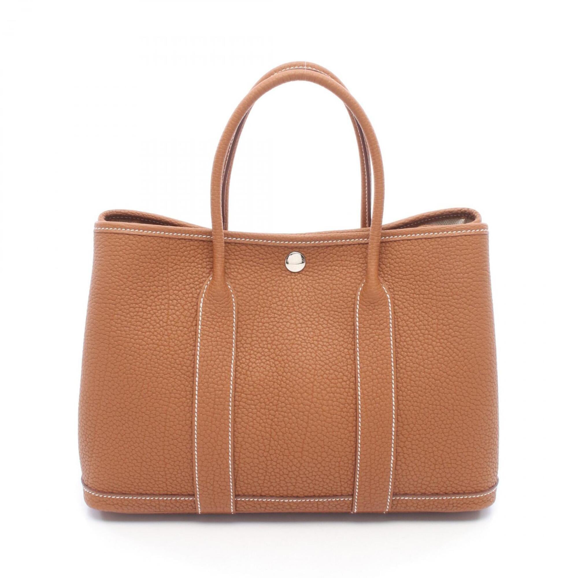 Hermes Garden Party TPM Gold Tote Bag Handbag Negonda Brown Women's — New - Store Return