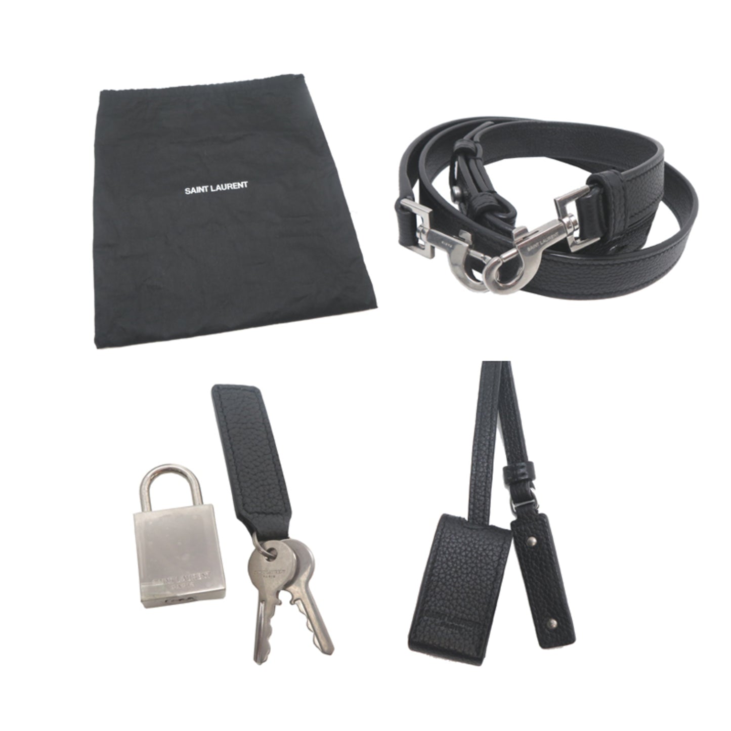 Saint Laurent Paris Sac de Jour Baby Women's Handbag 485019 Leather Black