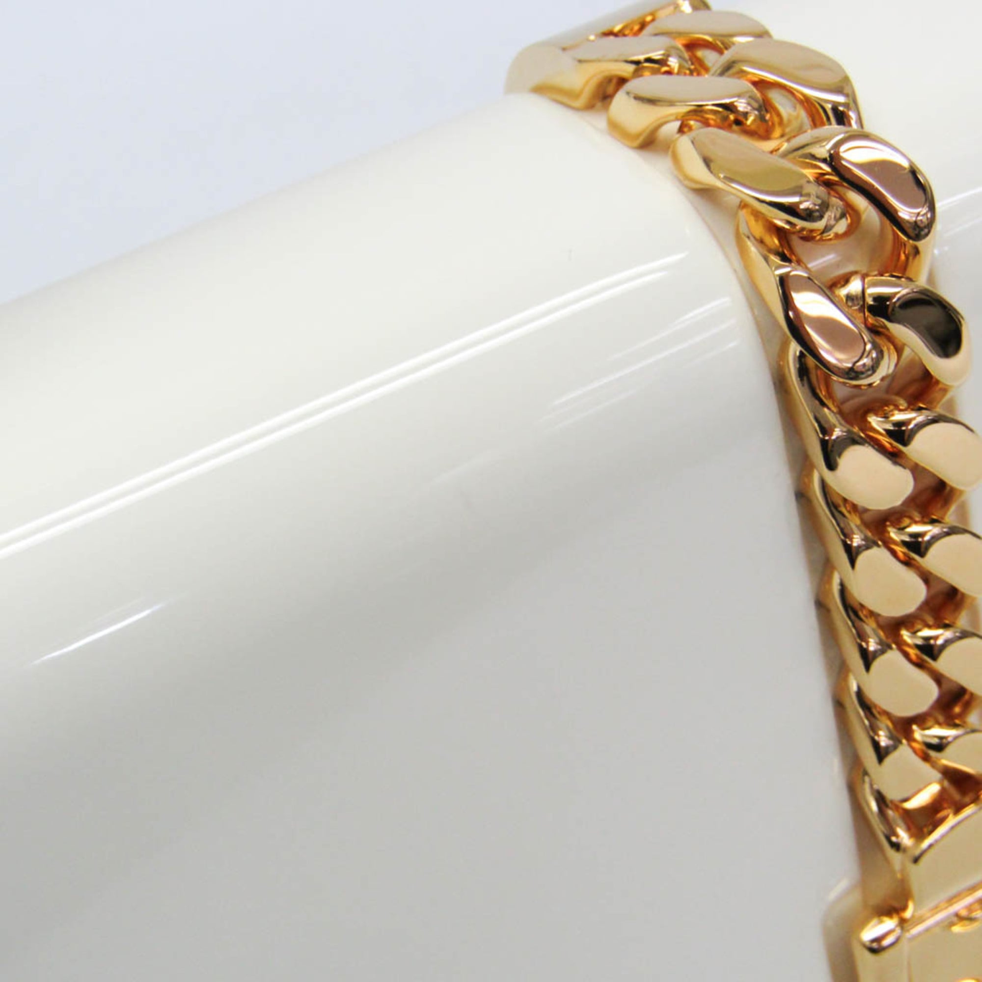 Gucci Sylvie 1969 Acrylic Mini 589482 Women's Acrylic Handbag,Shoulder Bag White — Like New