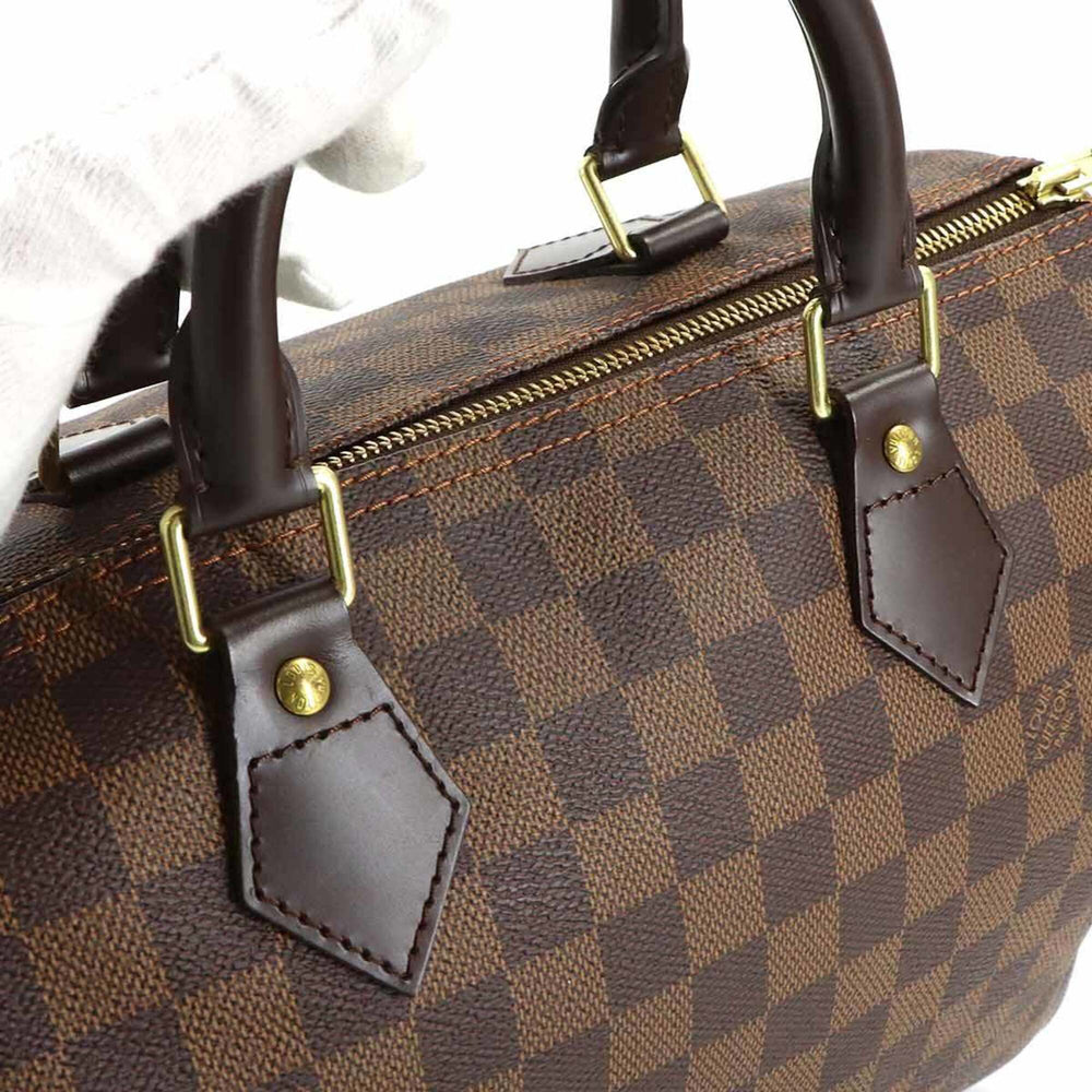 Louis Vuitton Damier Speedy 30 Handbag, Ebene Brown, N41531, Gold Hardware — Like New