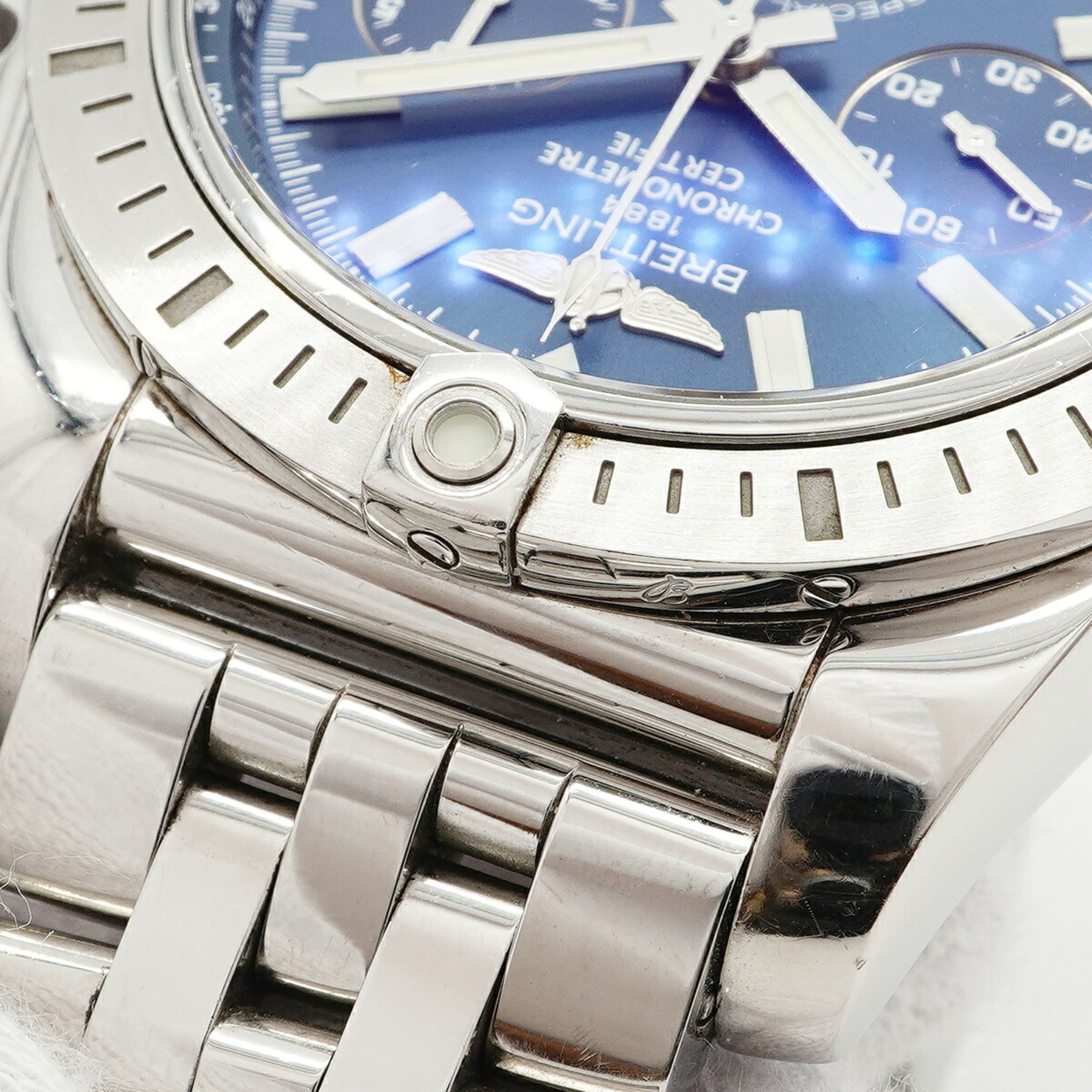 Breitling Chronomat 44 AB0115 Blue Dial Men's Watch — Good