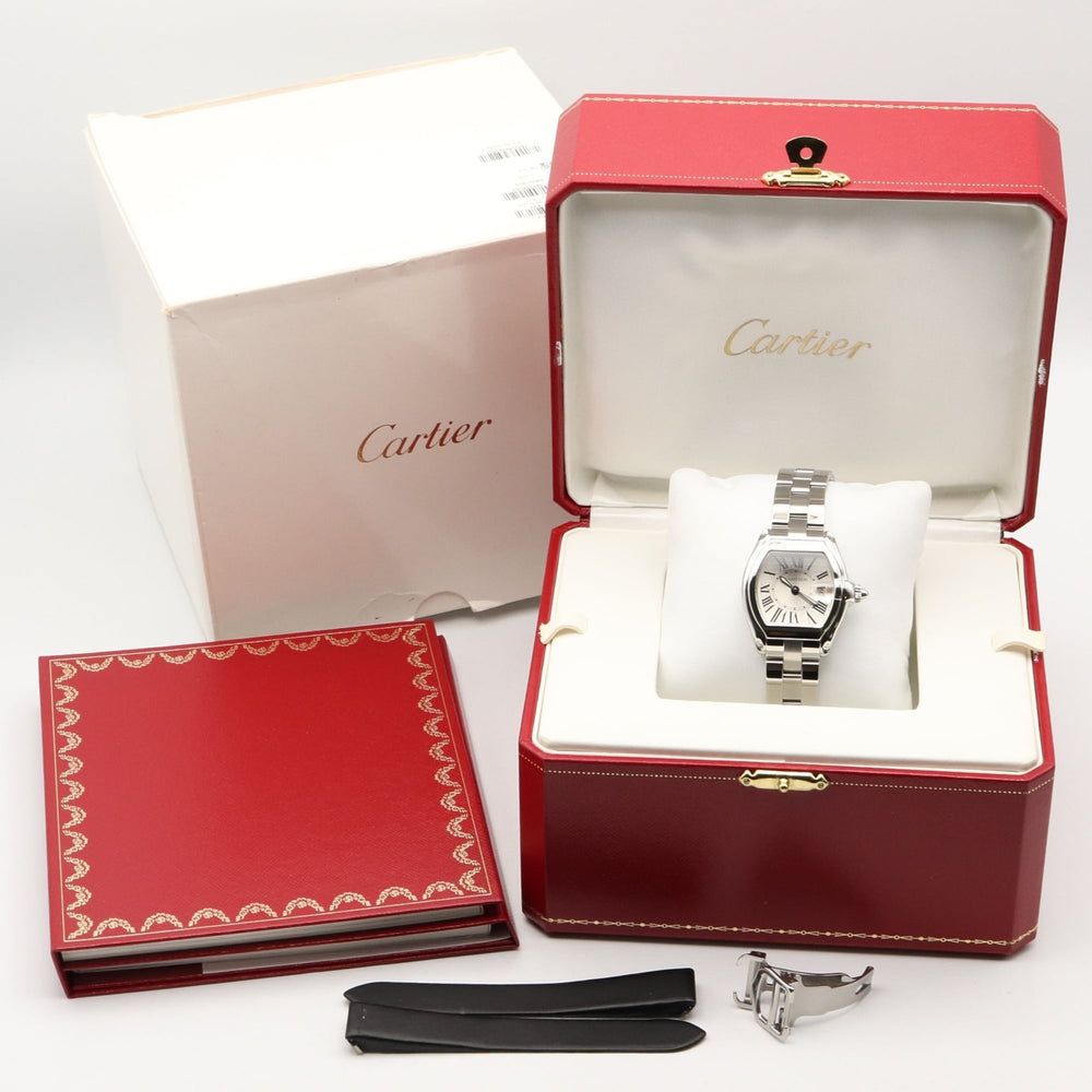 Cartier Roadster SM Watch, Stainless Steel, Ladies, Silver Tone, W62016V3 — Very Good