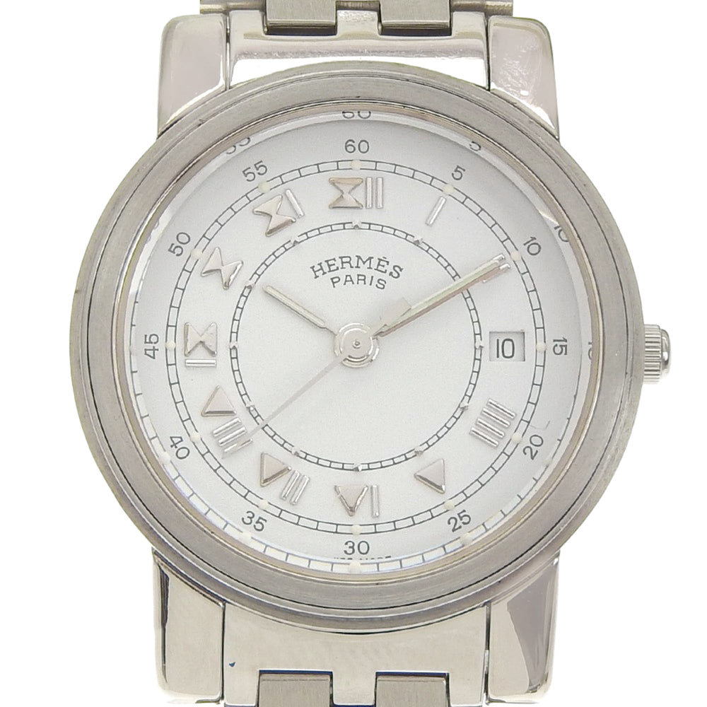 Hermès Carrick Women's Stainless Steel Quartz Watch with Analog Display and White Dial — Good