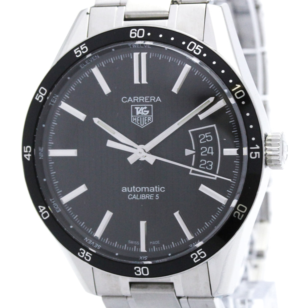 TAG HEUER Carrera Calibre 5 Steel Automatic Mens Watch WV211M Polished — Very Good
