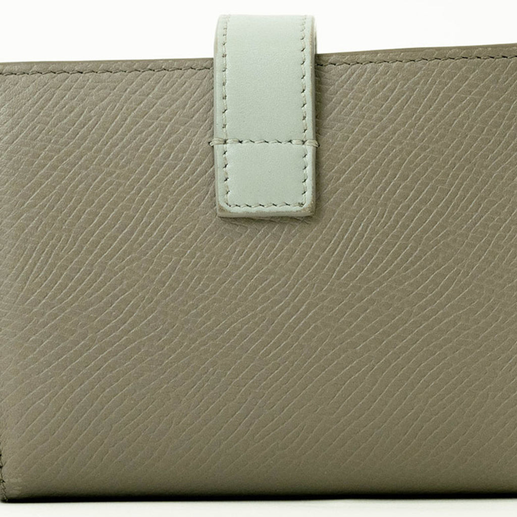 Celine Small Strap Wallet Bi-Color Bi-Fold Pebble Mineral 10H263BRU Women's CELINE