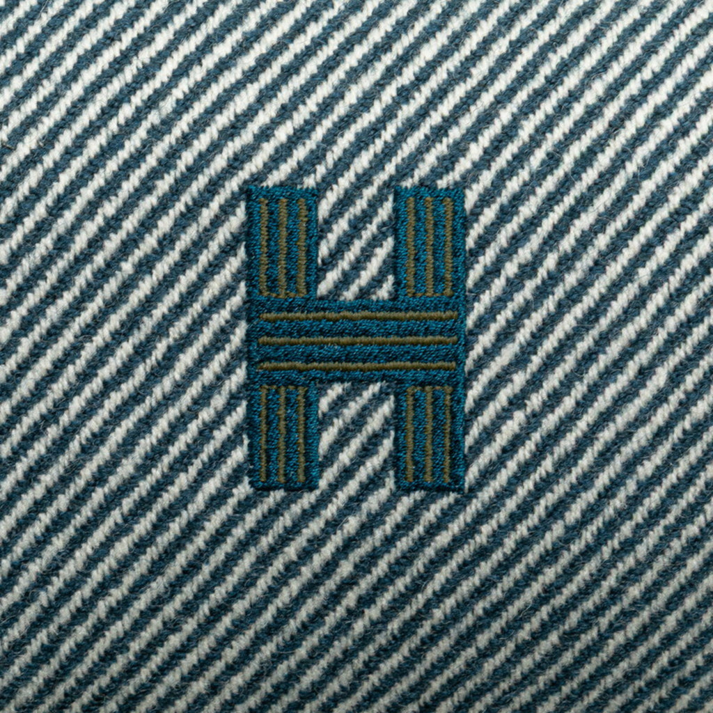 Hermès Bride A Black PM Handbag, Blue Abyss and Green Cotton, Women's, HERMES