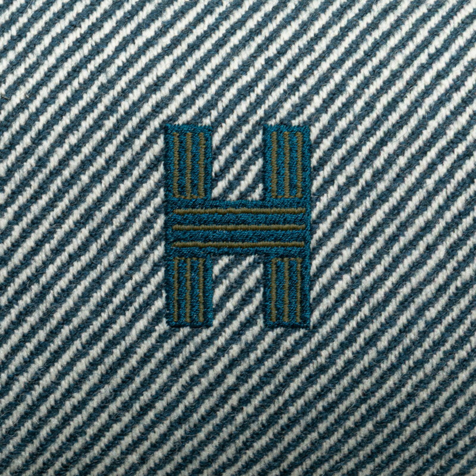 Hermès Bride A Black PM Handbag, Blue Abyss and Green Cotton, Women's, HERMES