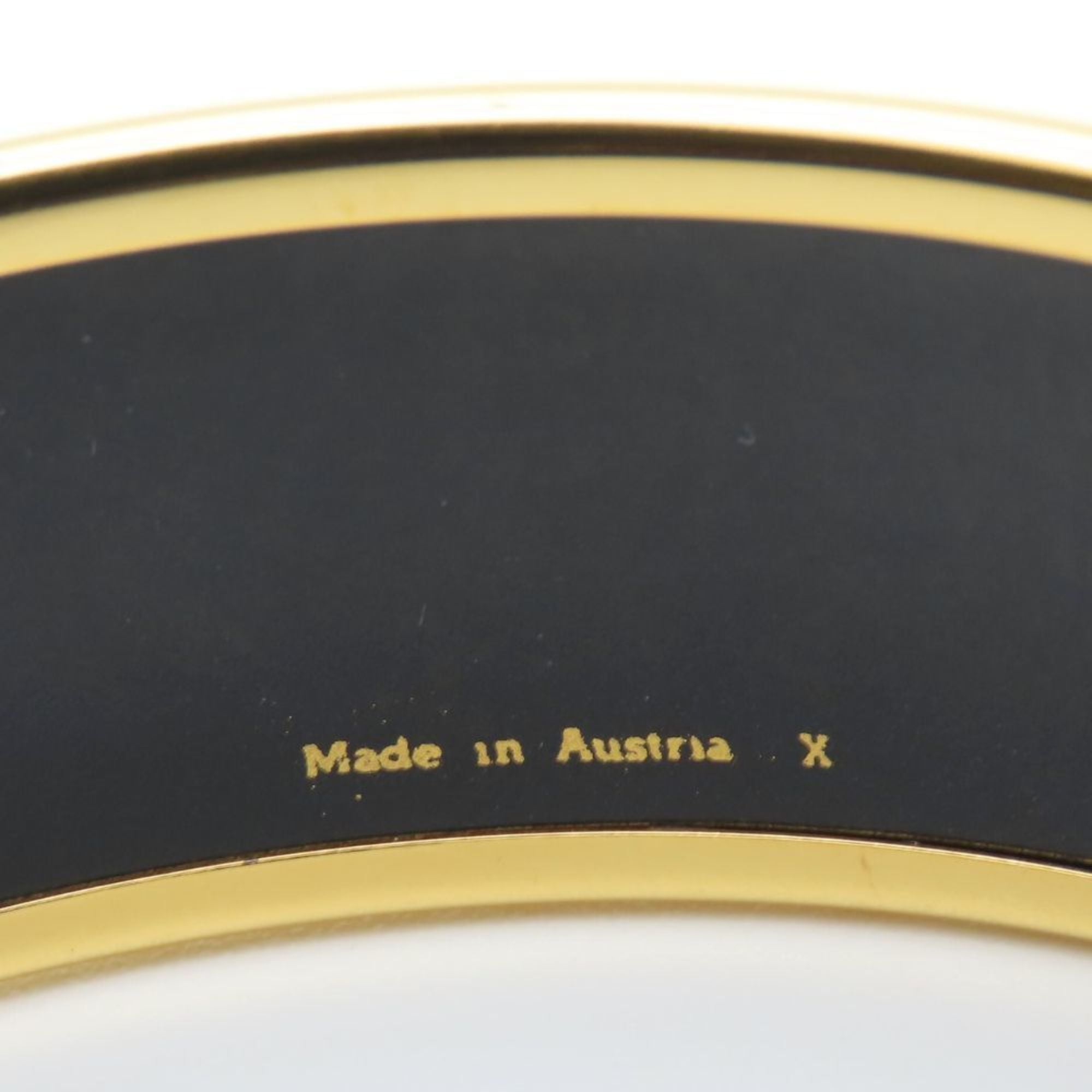 Hermes GM enamel bracelet in green gold and enamel. women's bracelet.