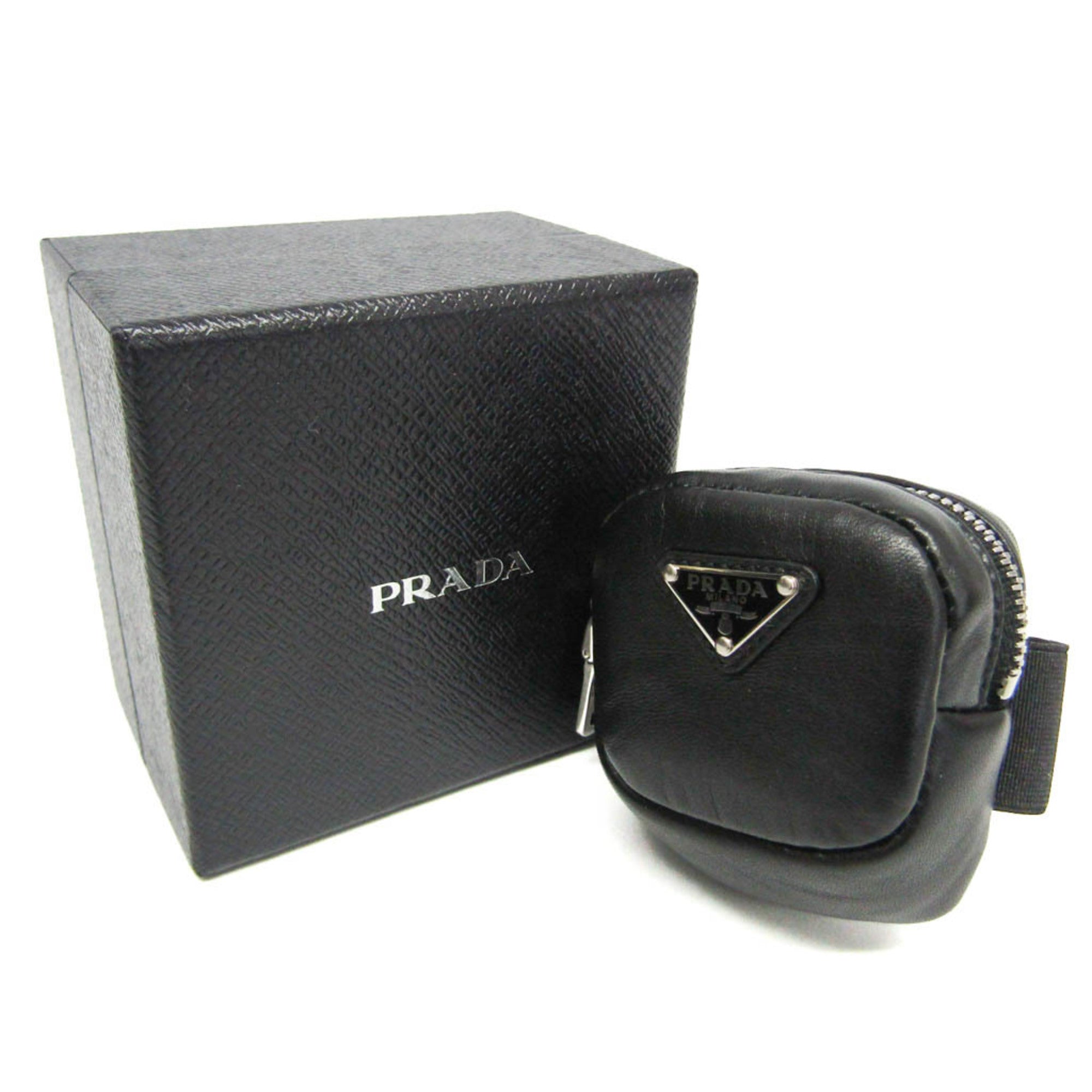Prada Belt Pouch 1TT137 Women,Men Leather Pouch Black — Like New