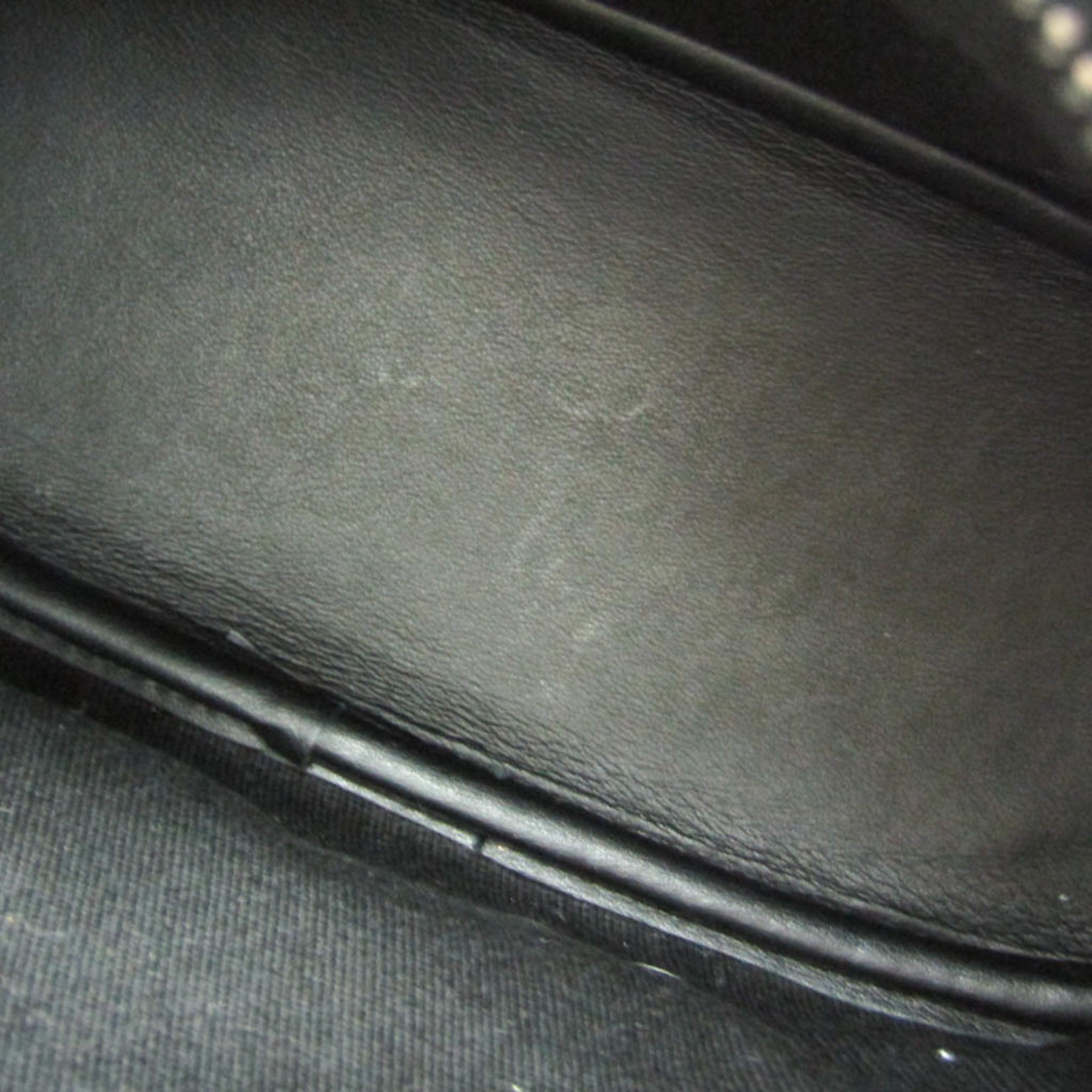 Salvatore Ferragamo Logo EE-24 1638 Men,Women Leather,Cotton Pouch Beige,Black — Like New