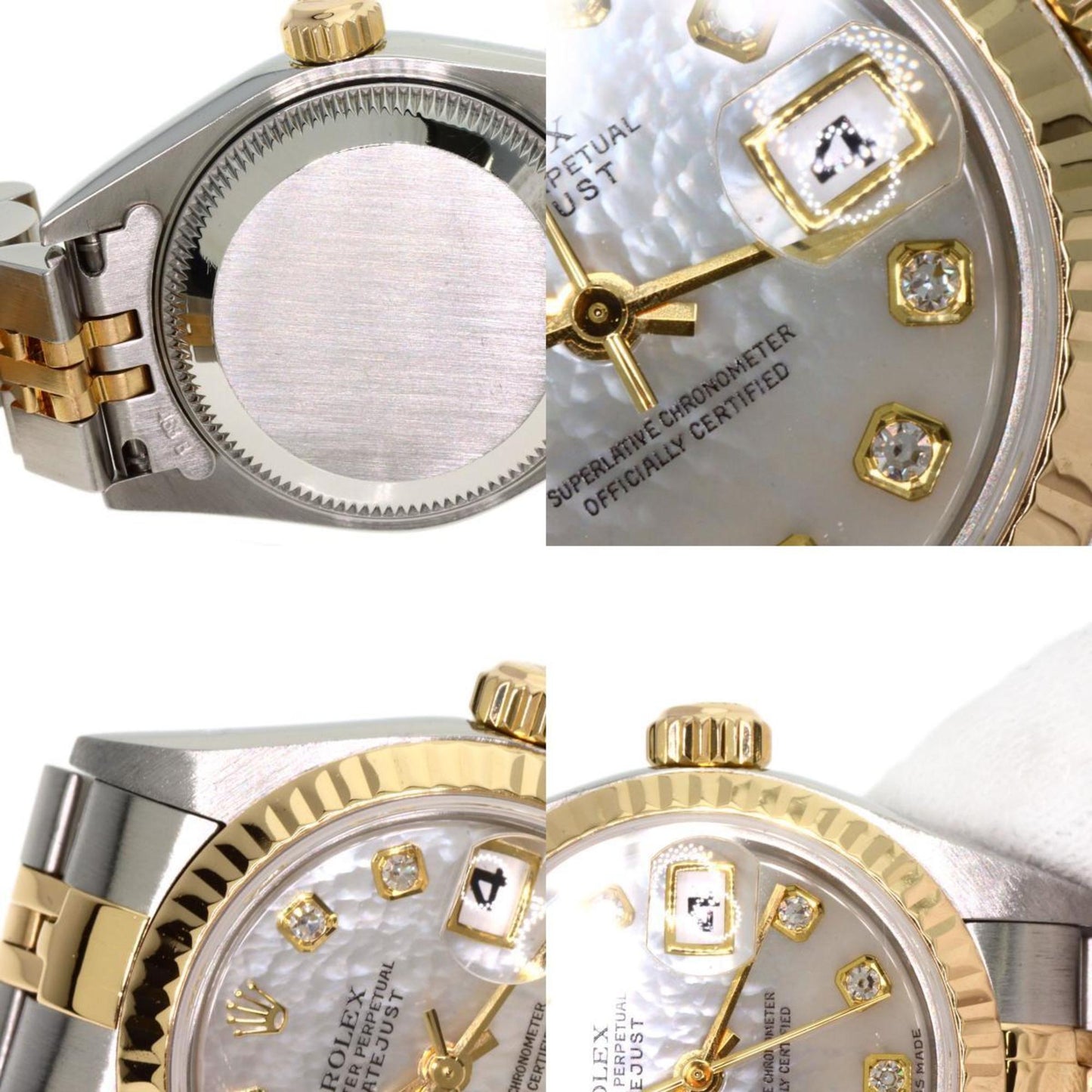 Rolex 79173NG Datejust 10P Diamond Watch Stainless Steel SSxK18YG Ladies ROLEX
