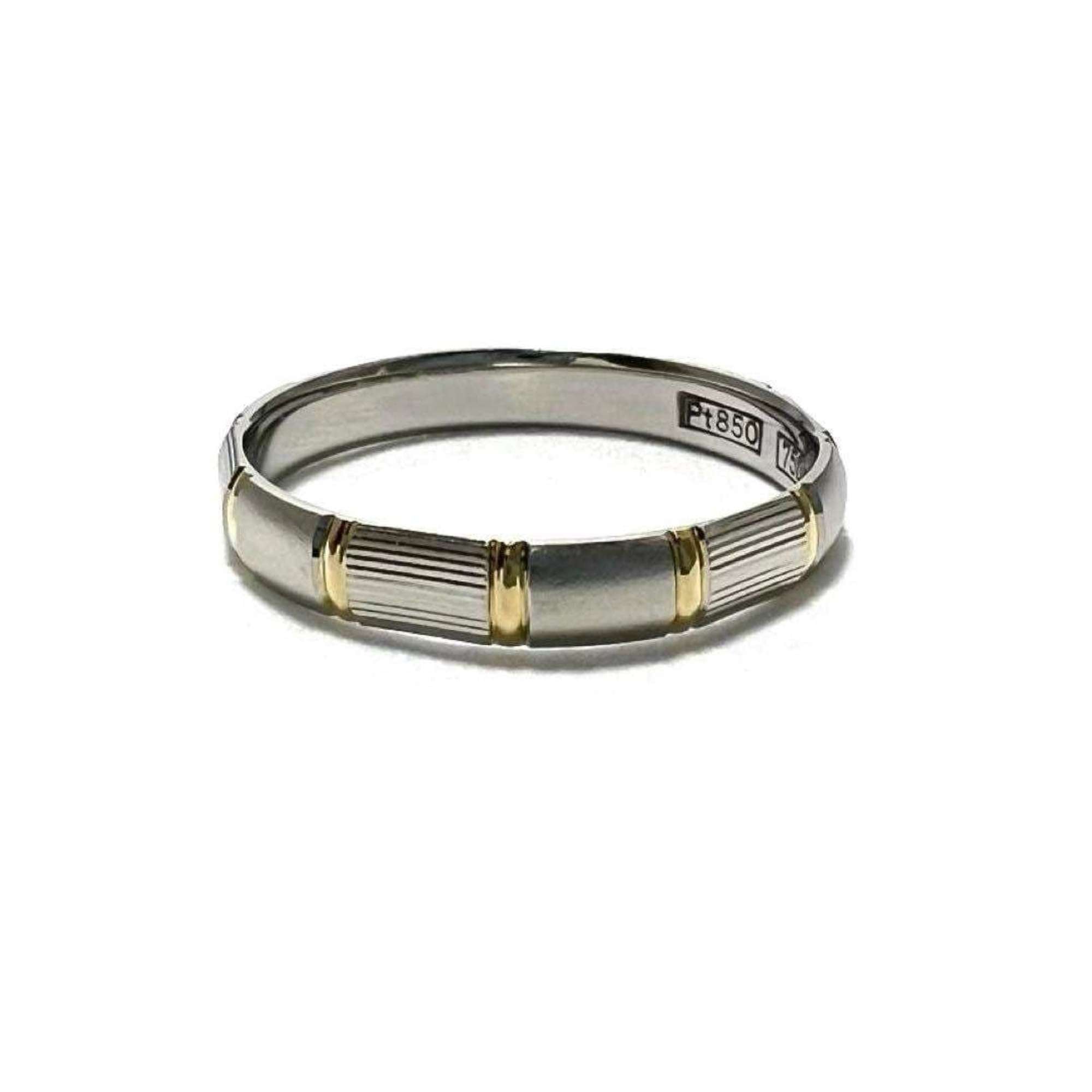 CELINE Men's Ring Platinum Yellow Gold K18 Combi Trim Off — Like New