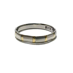 CELINE Men's Ring Platinum Yellow Gold K18 Combi Trim Off — Like New