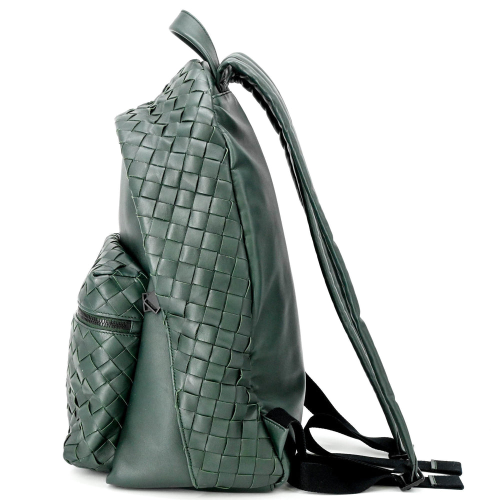 BOTTEGA VENETA Bottega Veneta Intrecciato Backpack Rucksack Green — New - Store Return