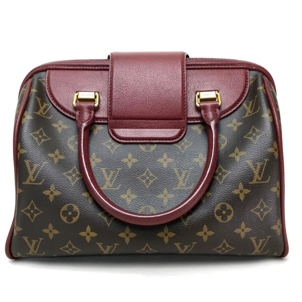 Louis Vuitton M40802 Monogram Mini Duffle Bag Hand Bag Bordeaux Dark brown Bordeaux — Like New