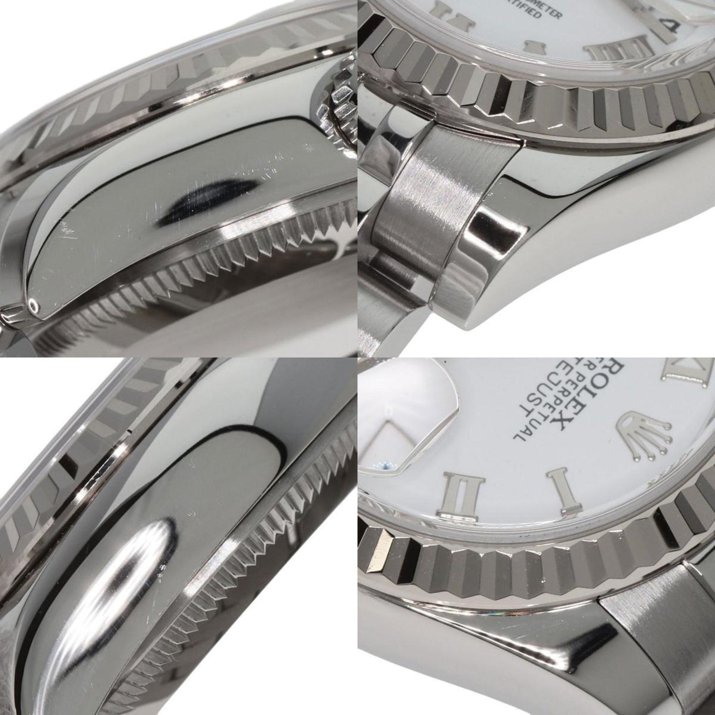 Rolex 179174 Datejust White Roman Watch Stainless Steel/SS/K18WG Ladies ROLEX