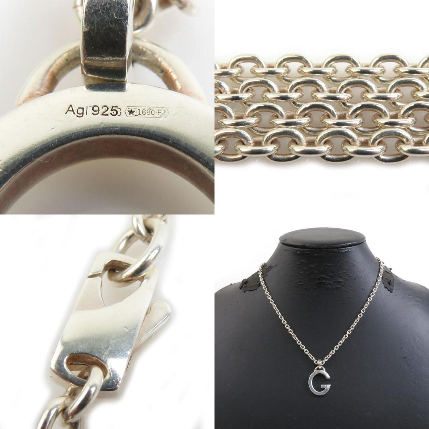 Gucci necklace in 925 silver for men and women (h31690a)
