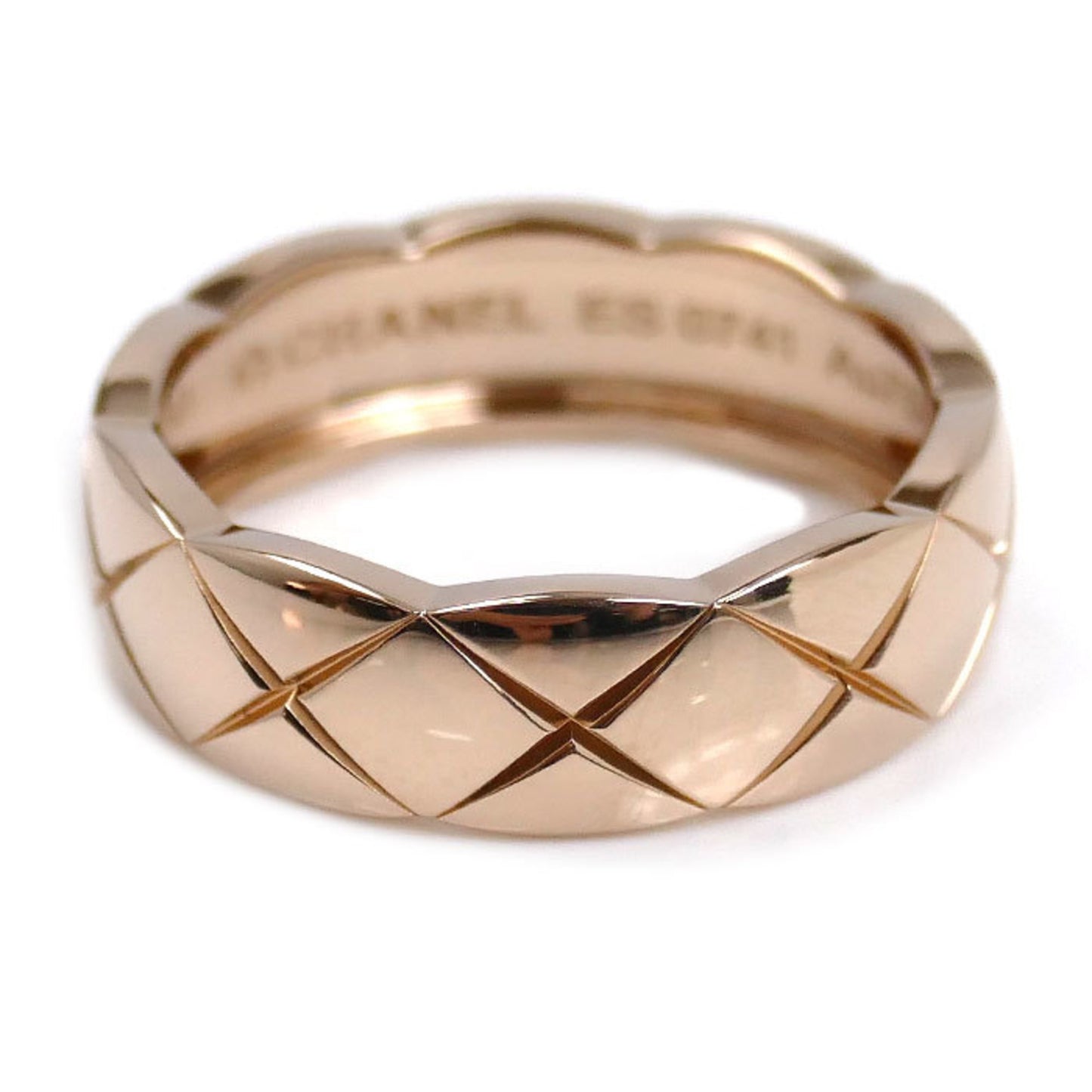 CHANEL 18K Pink Gold Coco Crush Ring J10817, Size 20, 60cm, 7.2g, Men's