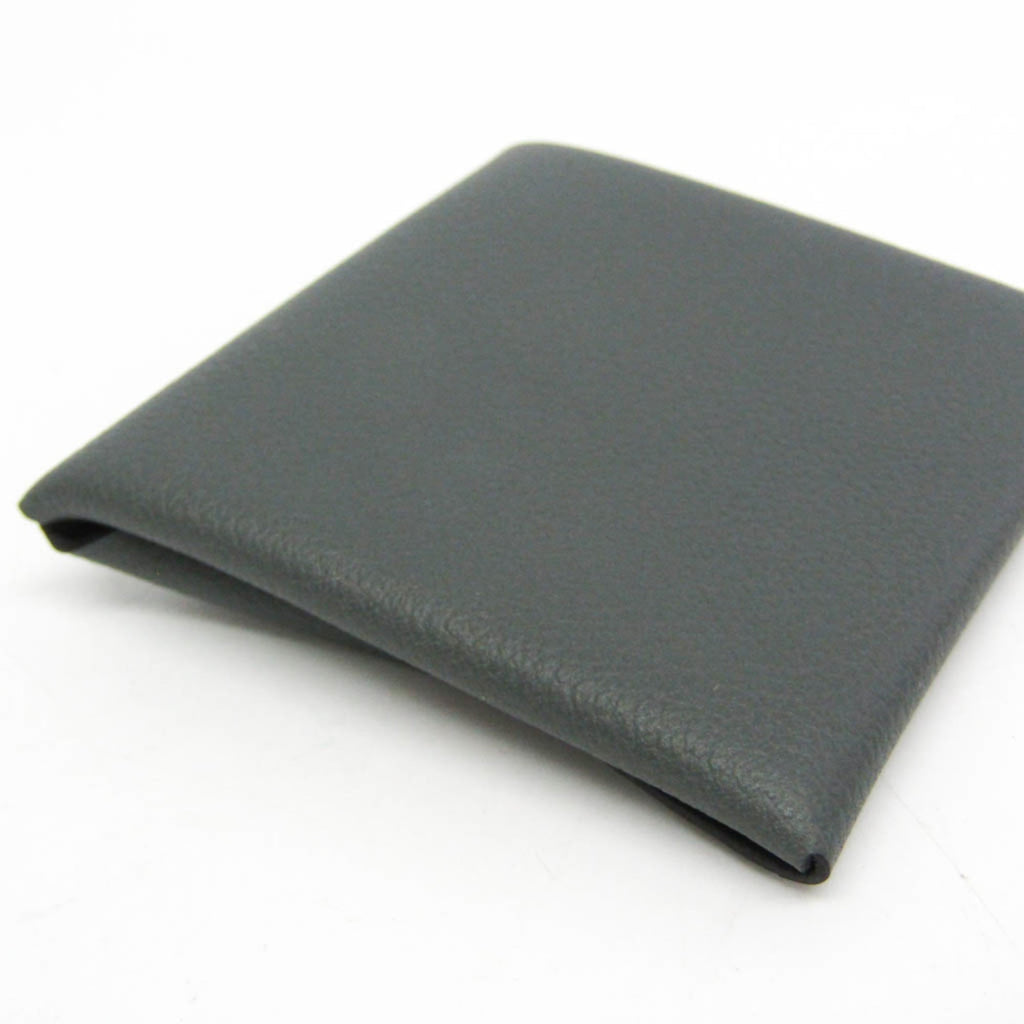 Hermes Bastia Men,Women  Evercolor Leather Coin Purse/coin Case Gray