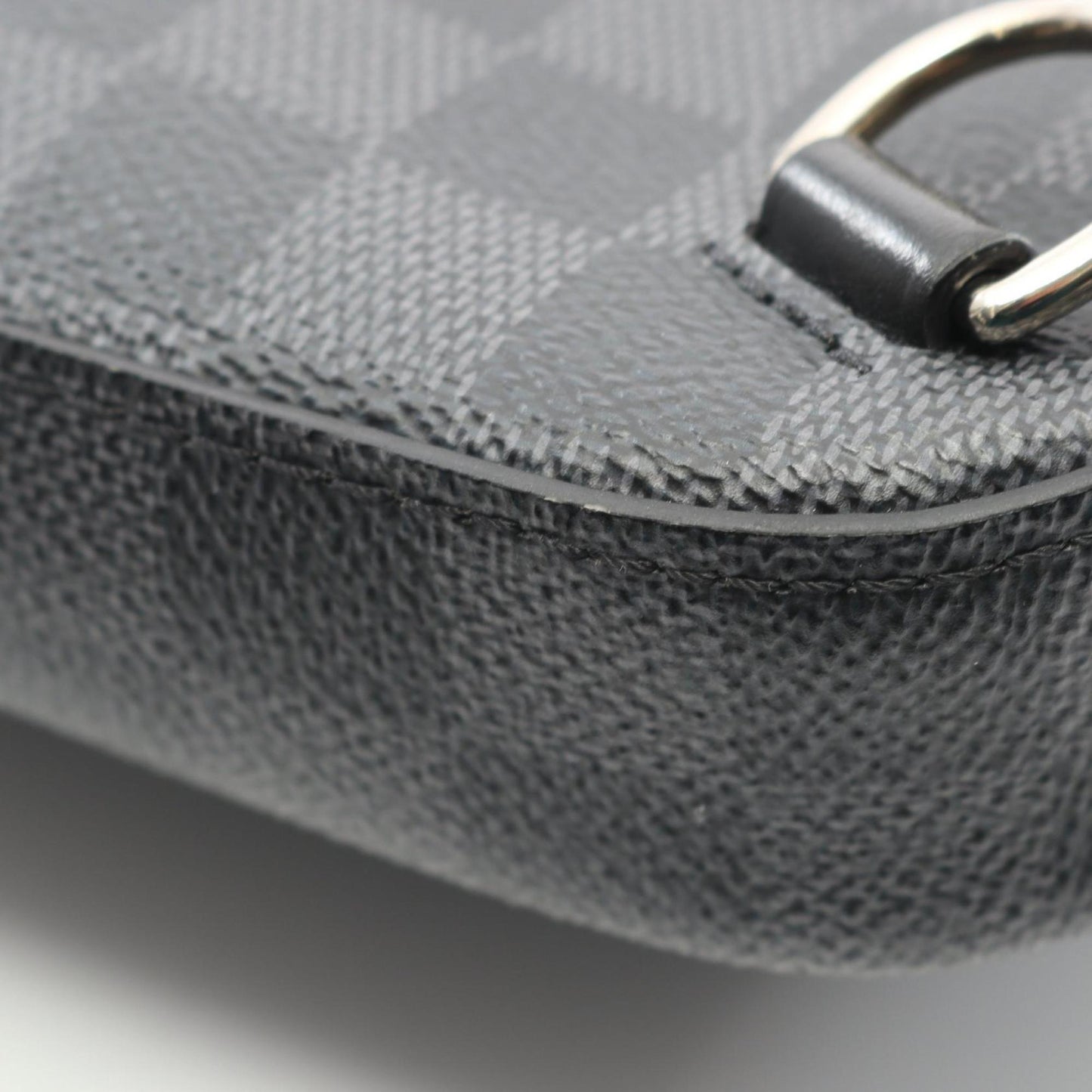 Louis Vuitton Avenue Sling Bag, Waist Body Coated Canvas Leather with Damier Graphite Finish, Men's, Black, N45302