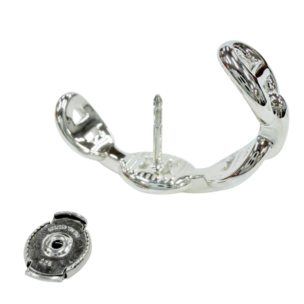 HERMES Chaine d'Ancre Enchainée 925 Sterling Silver Earrings, Made in France, 2024 Model, Weight 9.0g, Women's, with Case — Like New