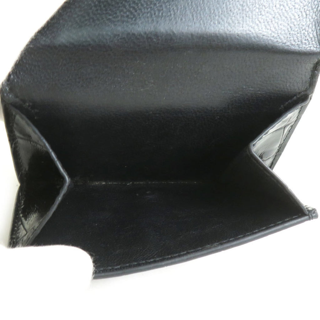 Balenciaga BALENCIAGA Tri-fold Wallet Embossed Leather Black Men's Women's h31624k