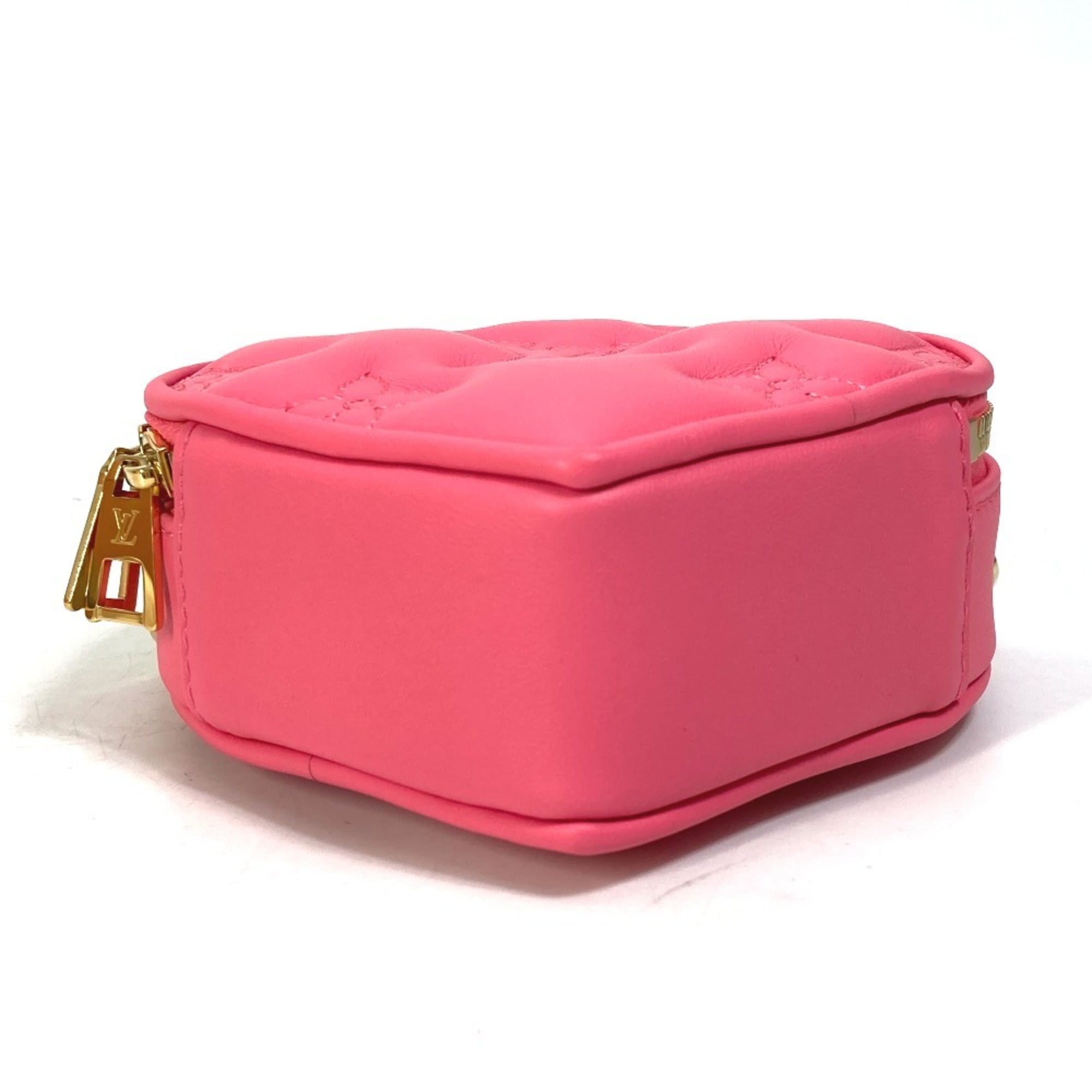 LOUIS VUITTON M81893 Monogram Bubblegram Pop My Heart Pouch Chain 2-Way Bag Handbag/Shoulder Leather Women's Dragon Fruit Pink Like New — Like New