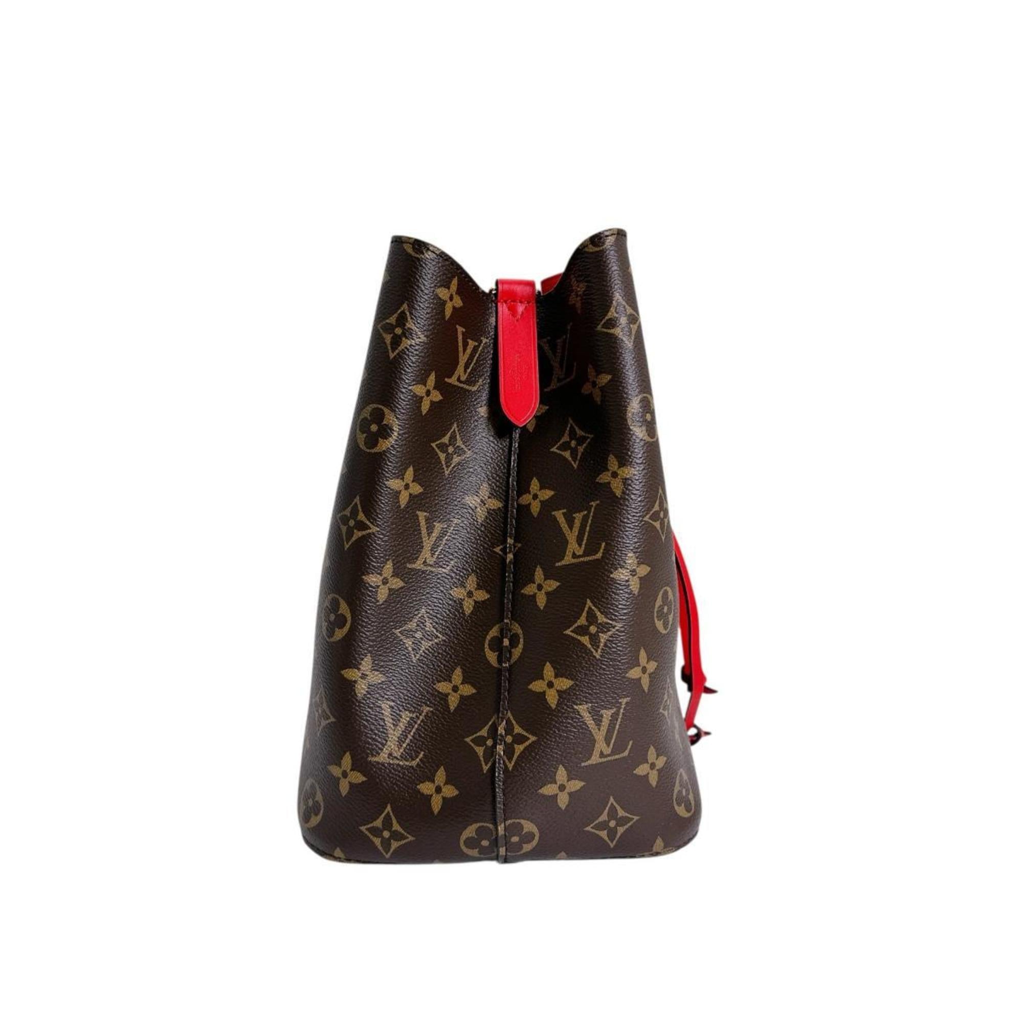 Louis Vuitton Coquelicot Shoulder Bag, 2-Way Monogram NeoNoe Canvas, M44021 — Like New