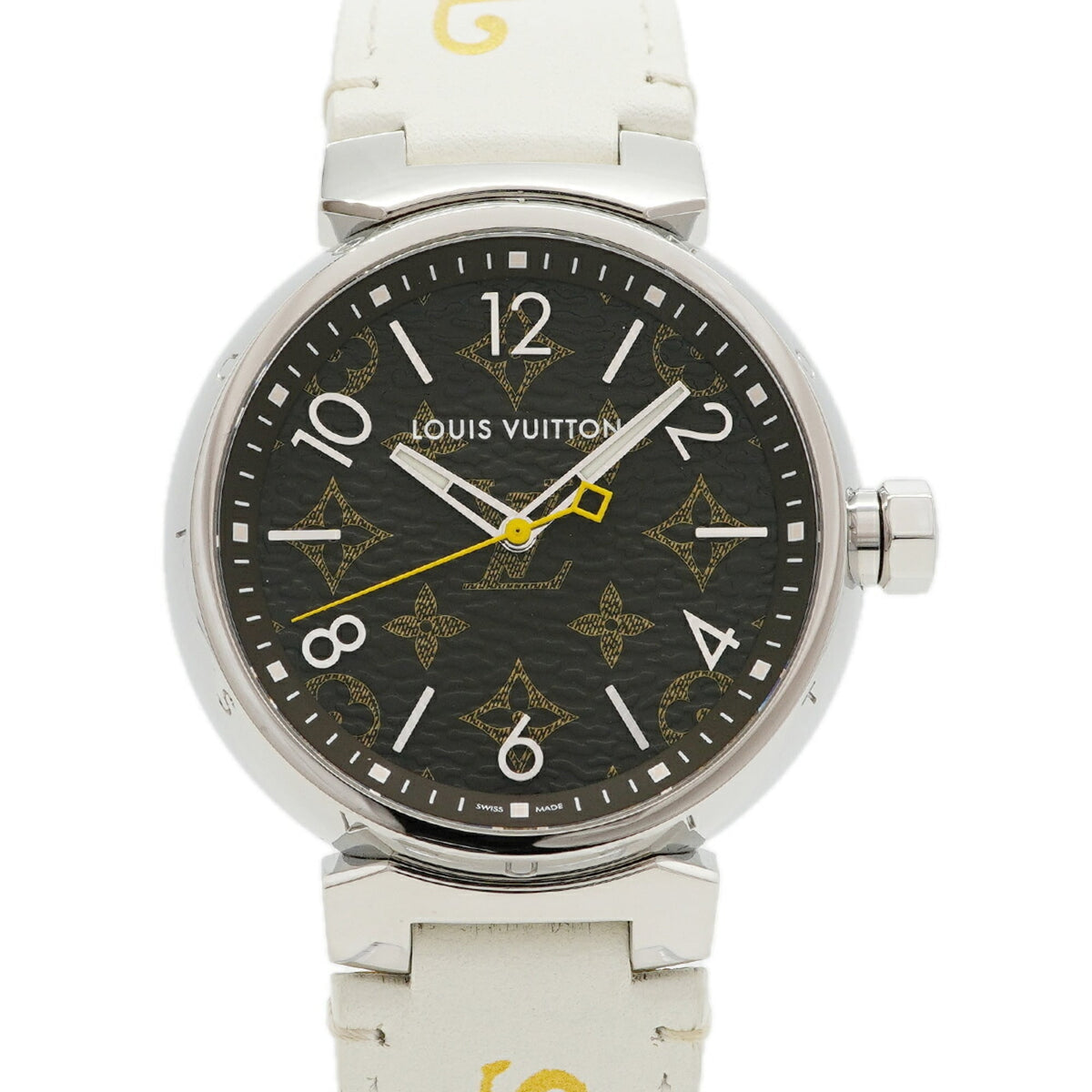 Louis Vuitton Tambour Monogram QA072Z Brown Dial Men's Watch — Very Good