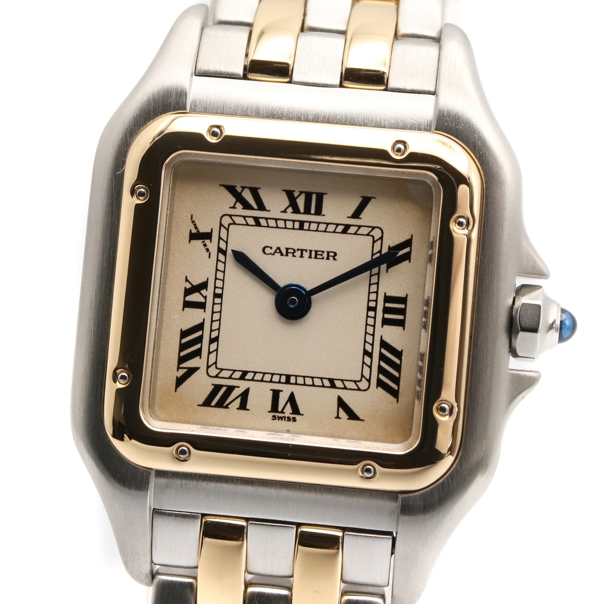 Cartier Panthère SM 2-Row Watch, 18K (Yellow Gold) Stainless Steel, Ladies', Ivory (W25029B6) — Very Good