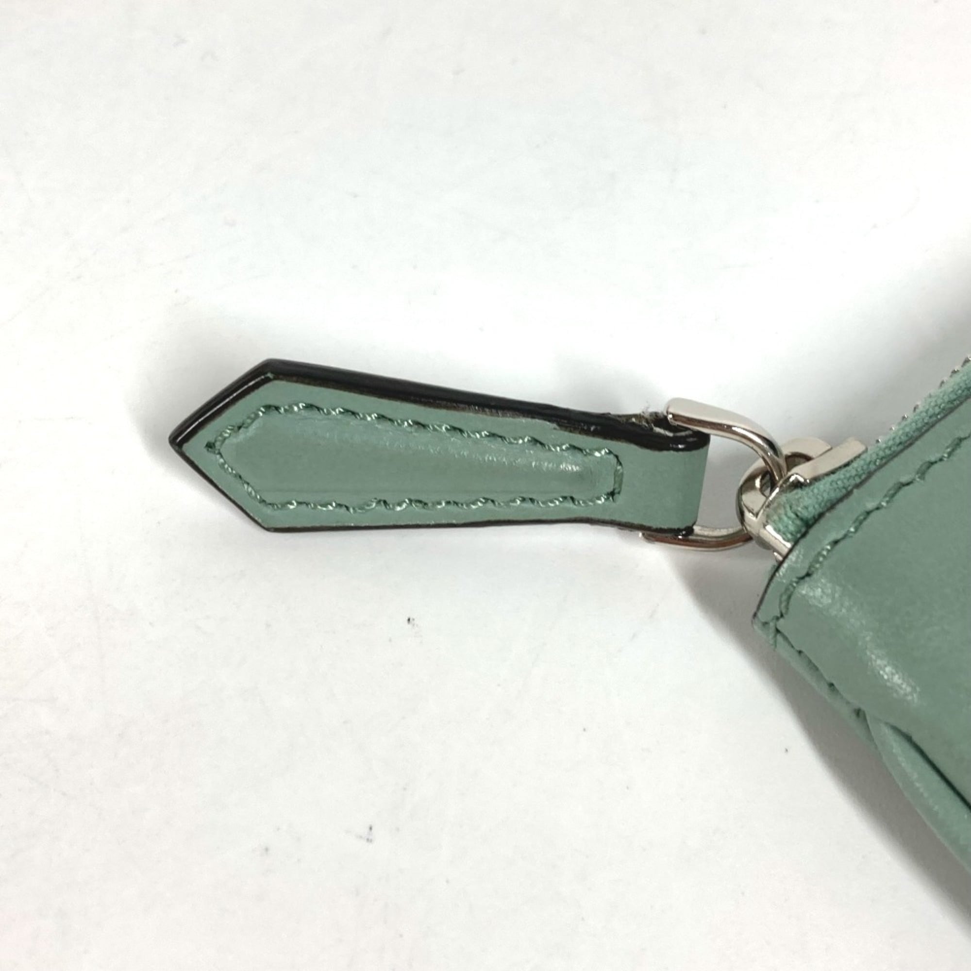 Fendi 8BS007 coin purse Wallet Pouch Green — Like New