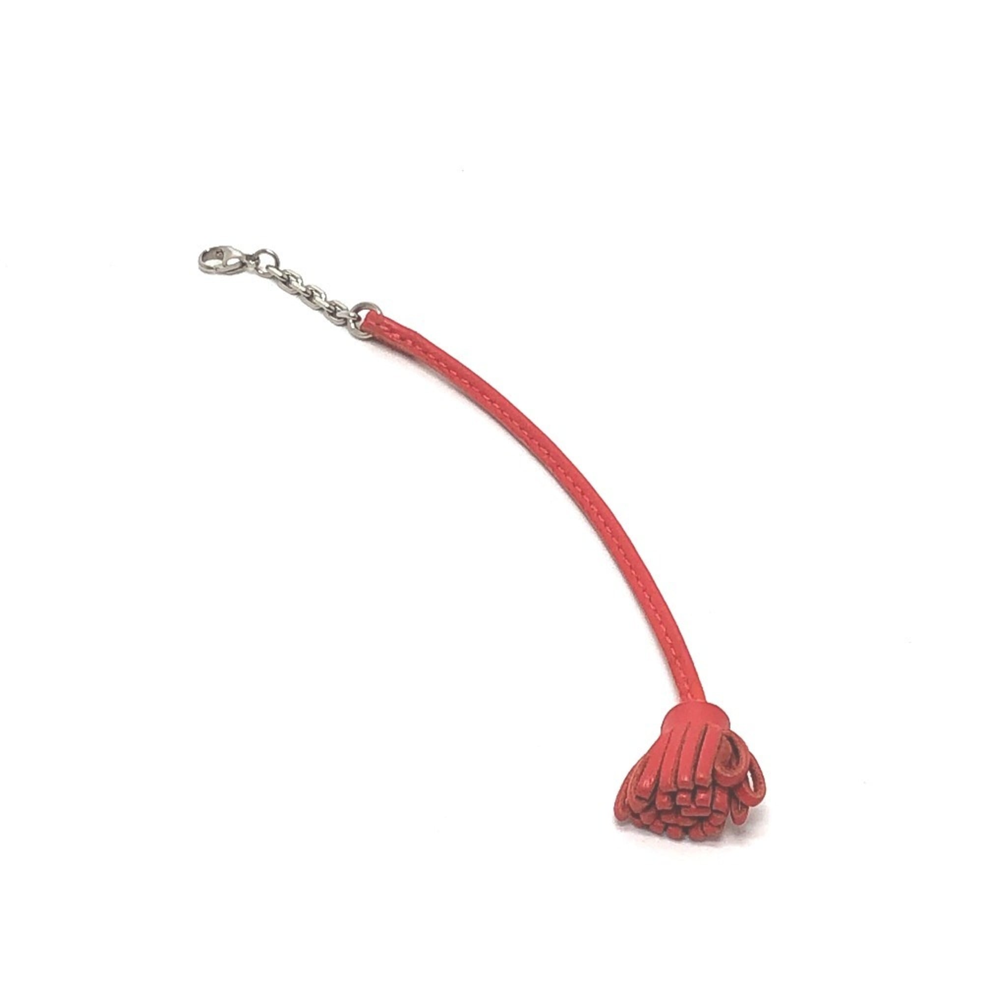 HERMES Carmencita Petite Pompon 17 Tassel Chain Charm by Anjo Miro, Women's, Rose Jaipur Pink