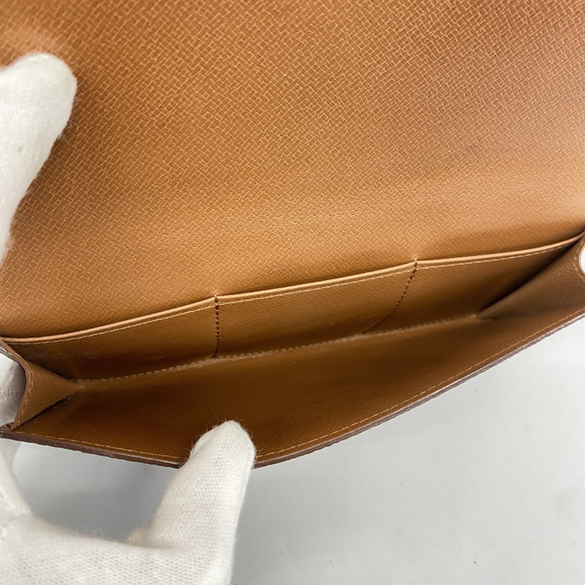 Louis Vuitton Monogram Long Wallet, Porte Yen 3 Carte Credit, M61818, Brown, Women's