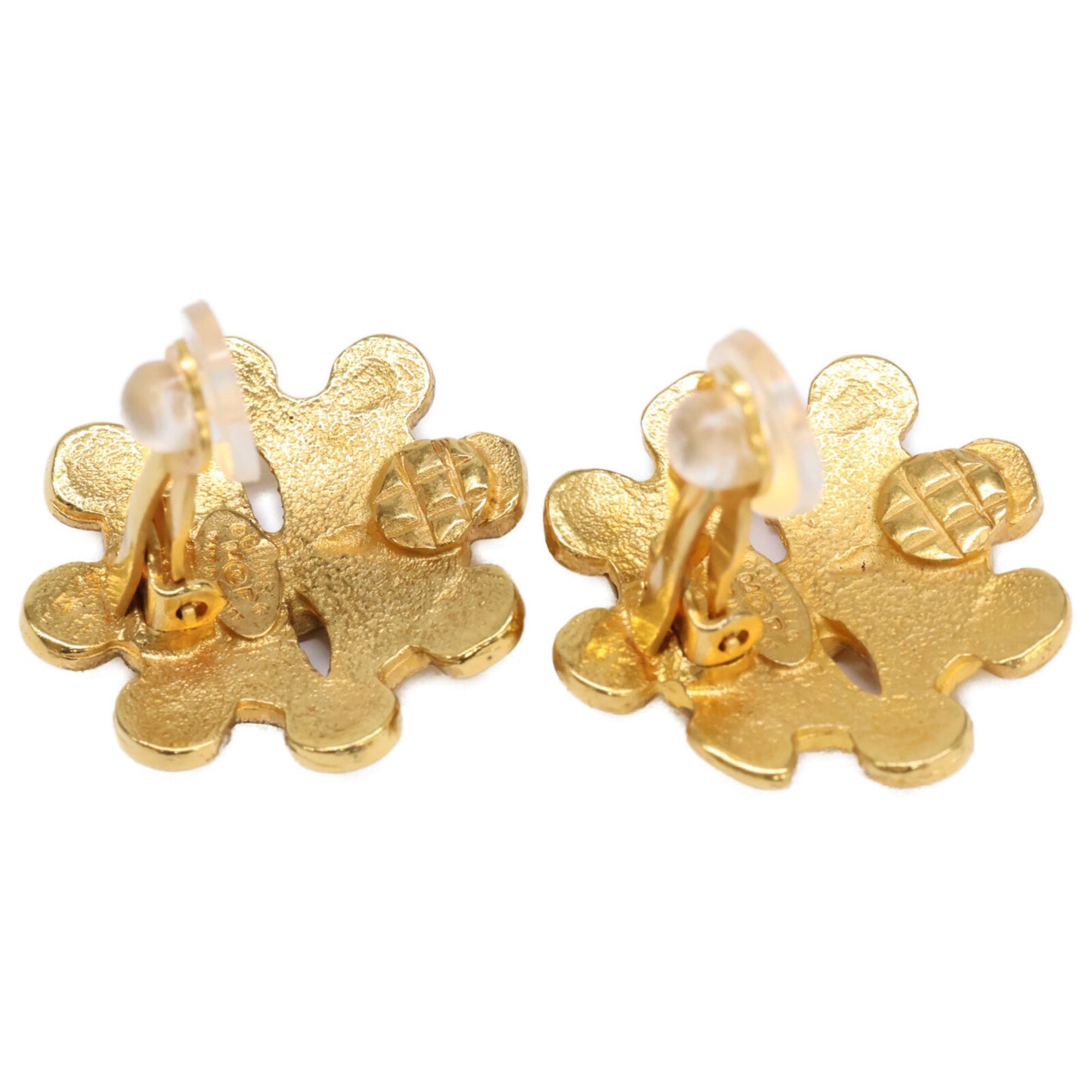CHANEL 94P Coco Mark Earrings, Gold, Women's