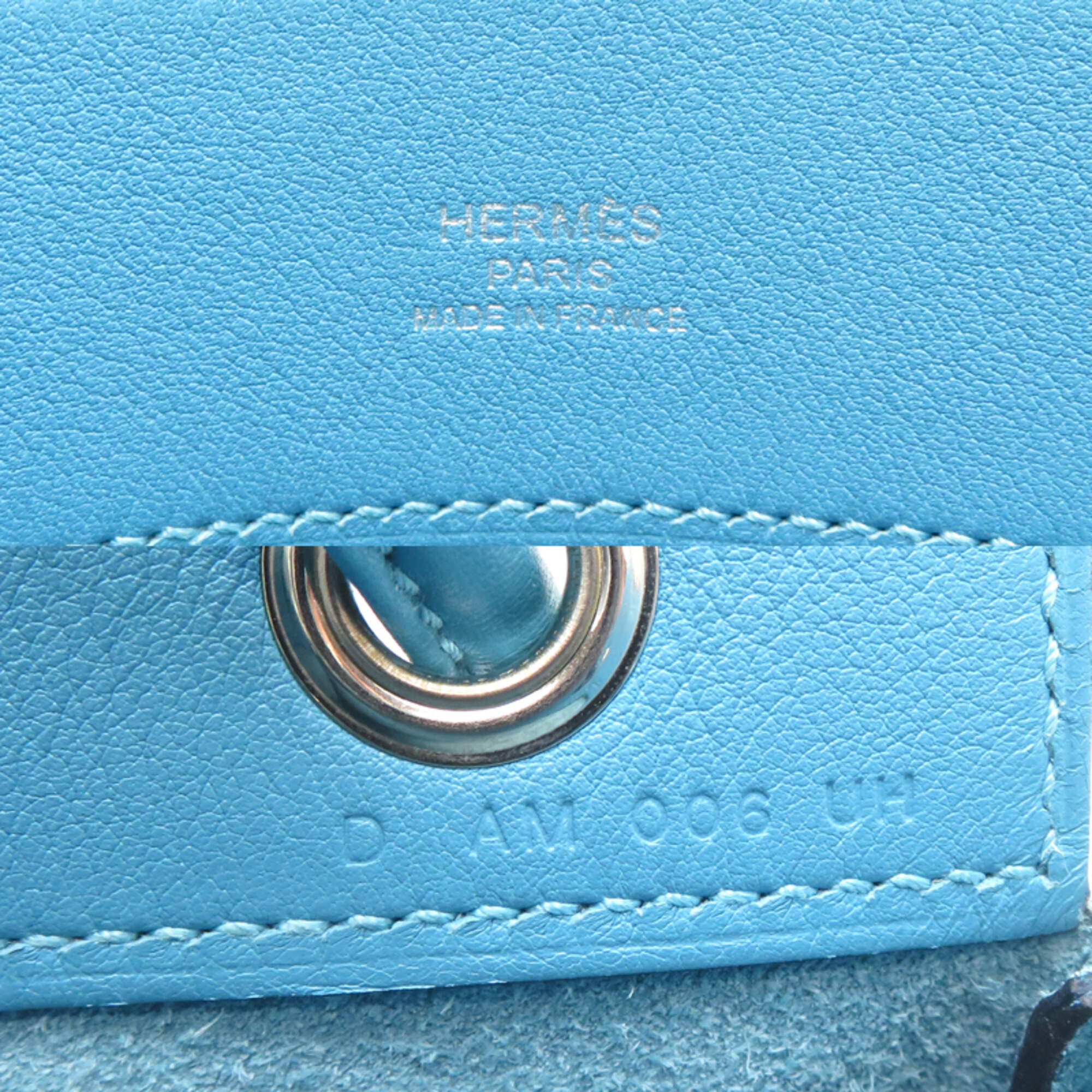 Hermes Aline Mini, D stamp, 2019 model, women's shoulder bag, Swift leather, Blue Nord — Like New