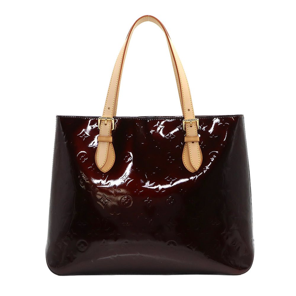 Louis Vuitton Monogram Vernis Brentwood Tote Handbag, Leather, Amarante, M91994, Gold Hardware — Like New