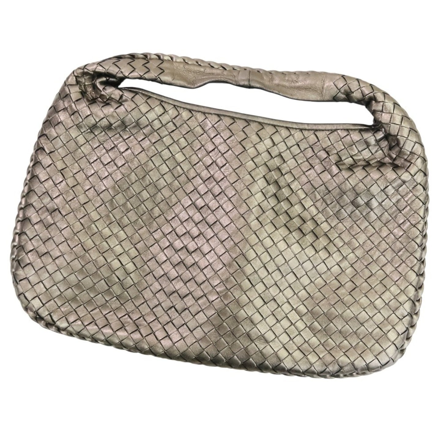 BOTTEGA VENETA Intrecciato Leather Hobo One-Shoulder Bag 115653 in Metallic Color for Women