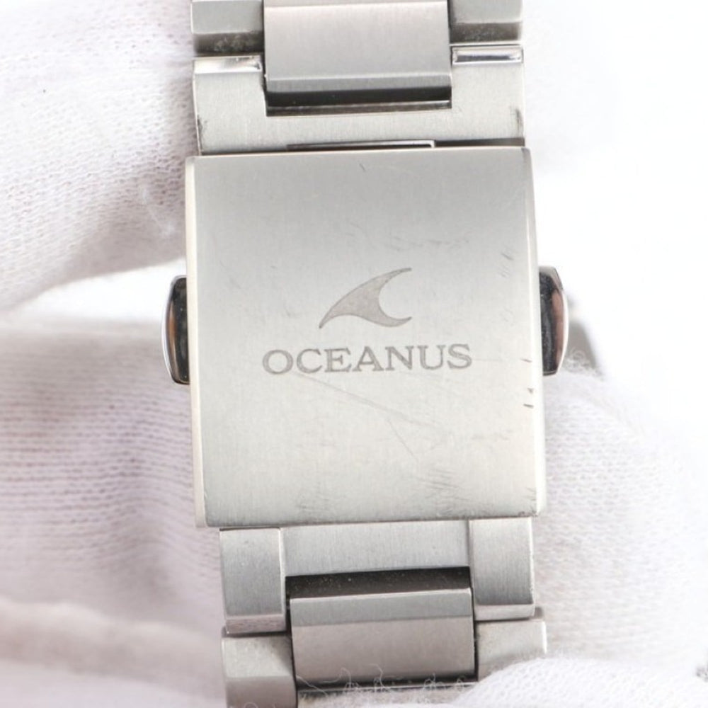 CASIO Oceanus OCWG1100TG-1AJF Men's Analog Watch (Black, Blue, Silver, Titanium) — Good