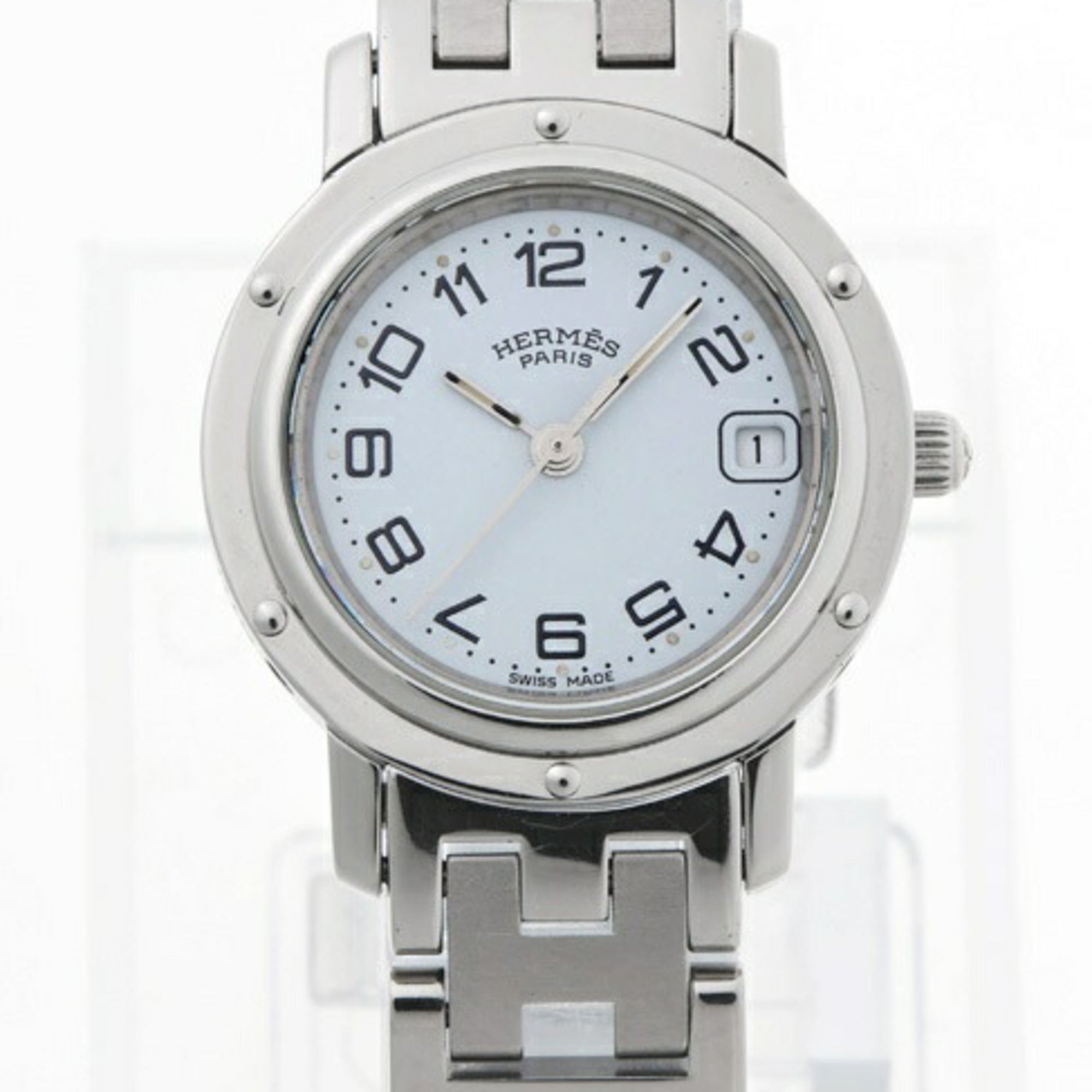 Hermes Clipper CL4.210 White Quartz Watch — Good