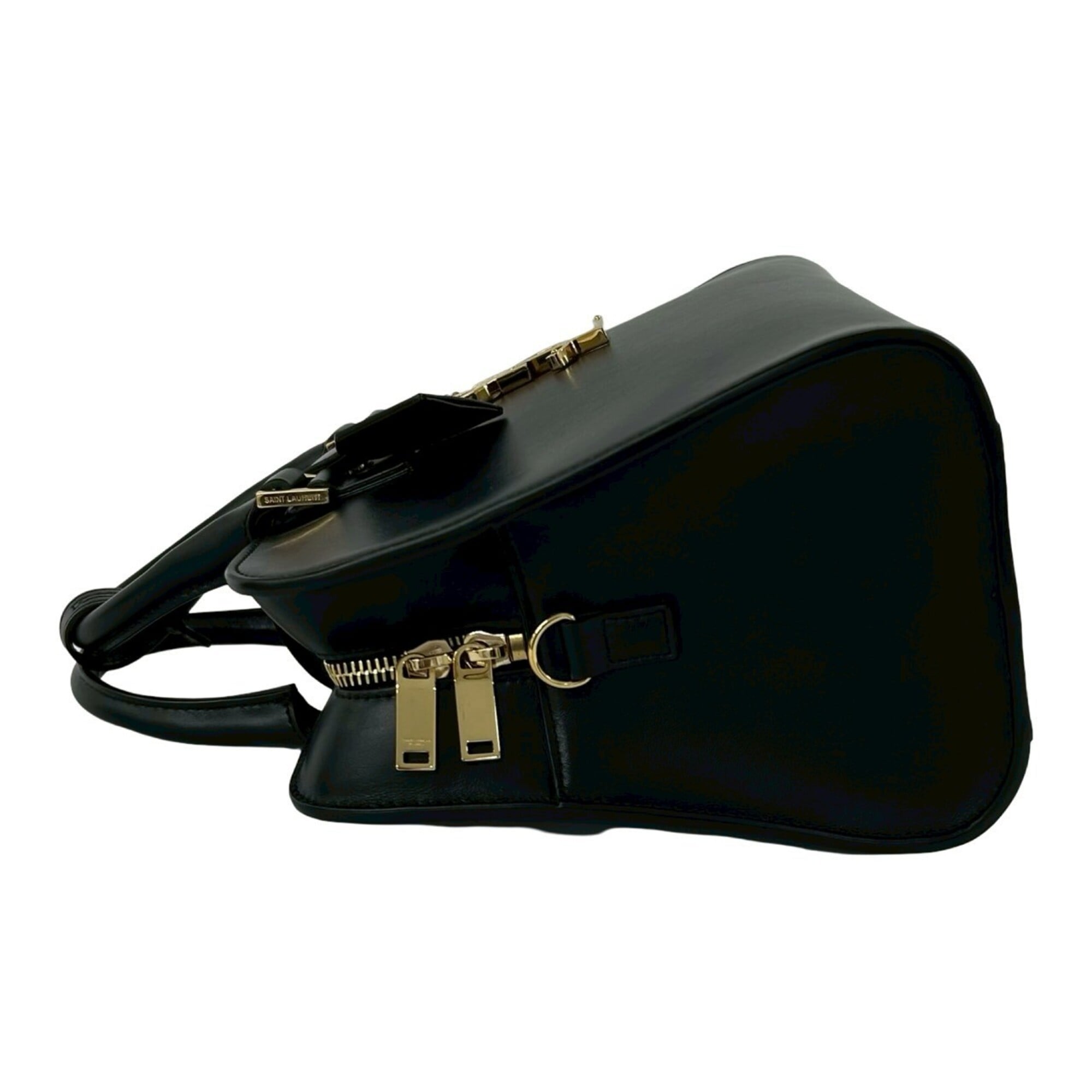 YVES SAINT LAURENT Baby Cabas YSL Leather 2-way Shoulder Bag/Handbag Black 10828 — Like New
